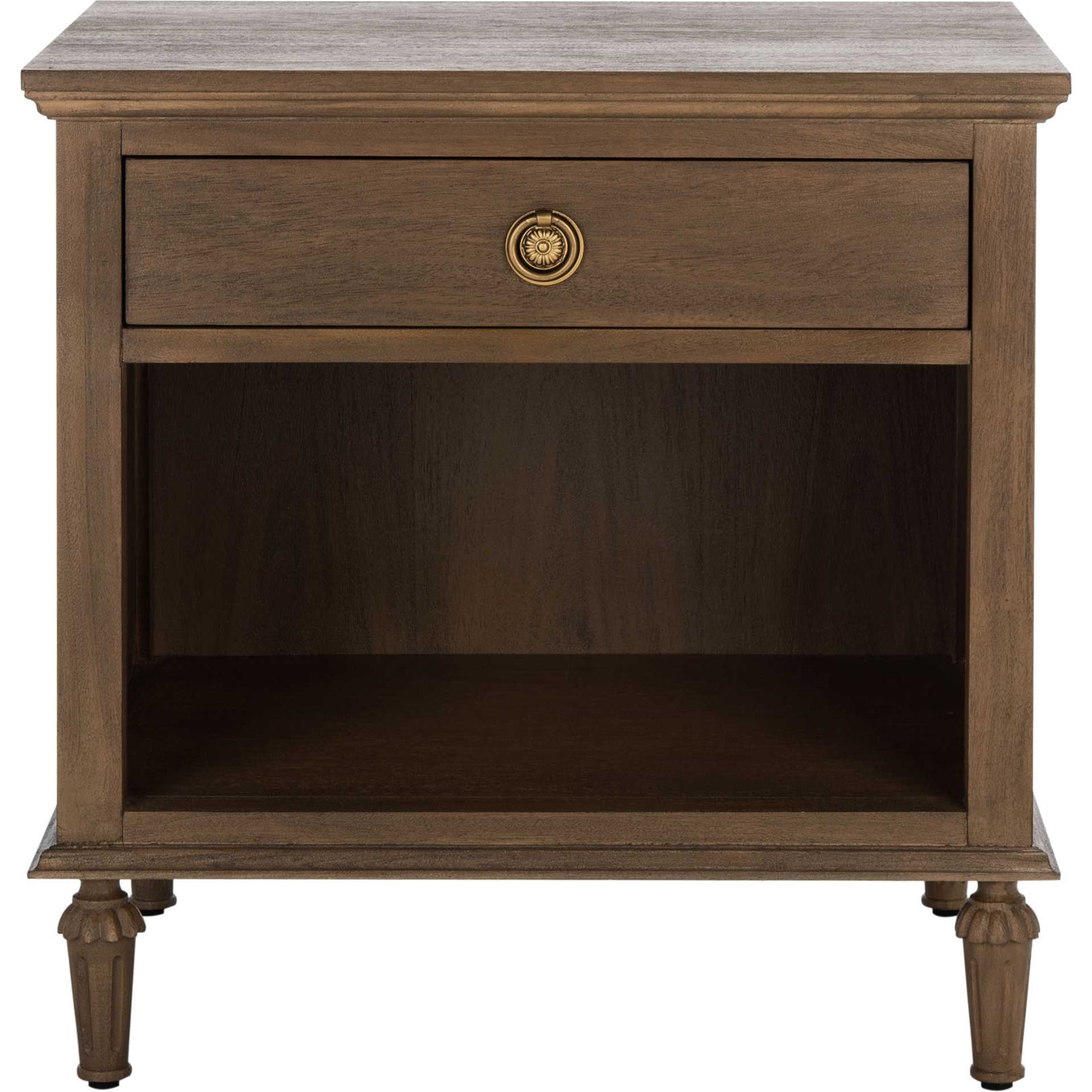 Lila 1 Drawer Wood Nightstand Brown