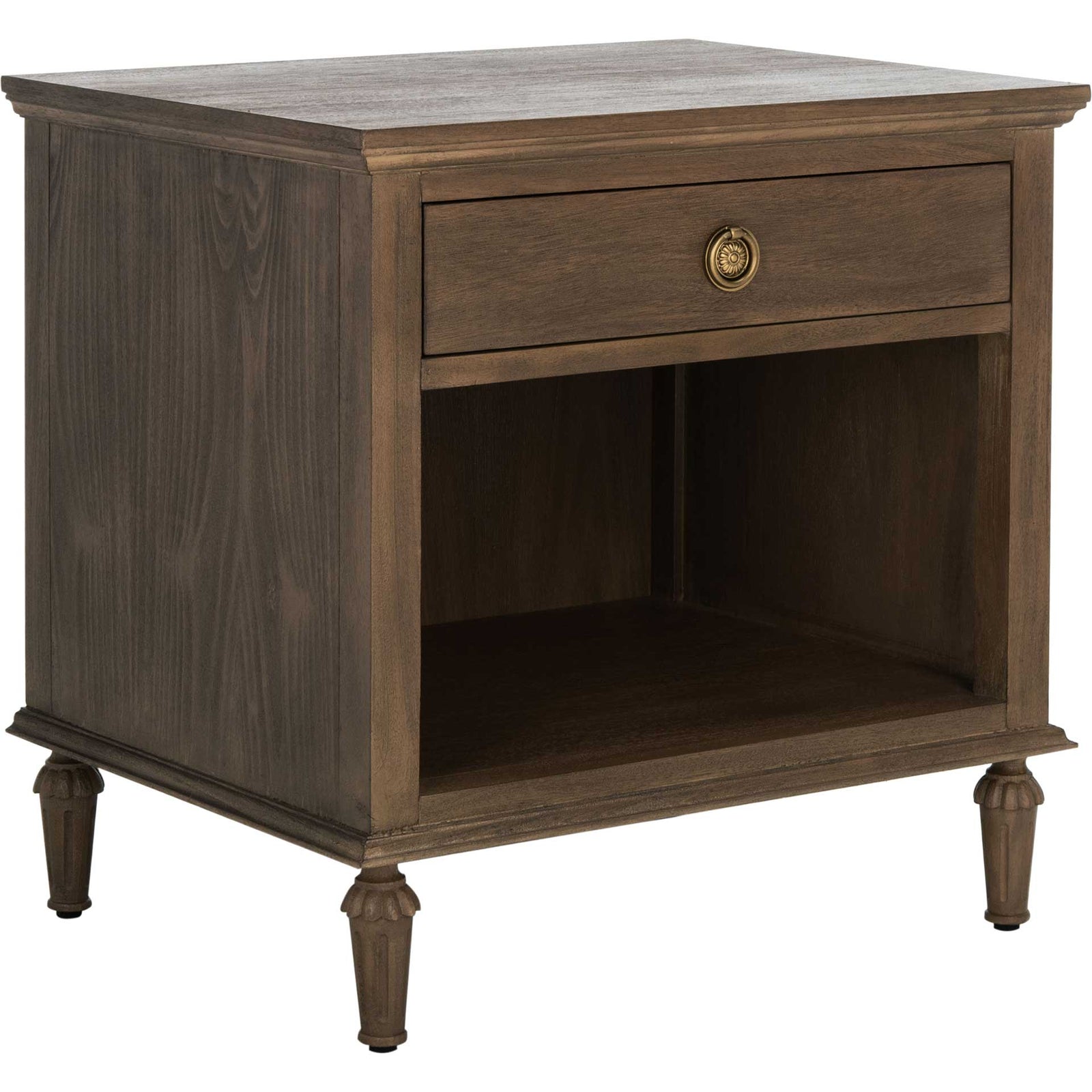 Lila 1 Drawer Wood Nightstand Brown