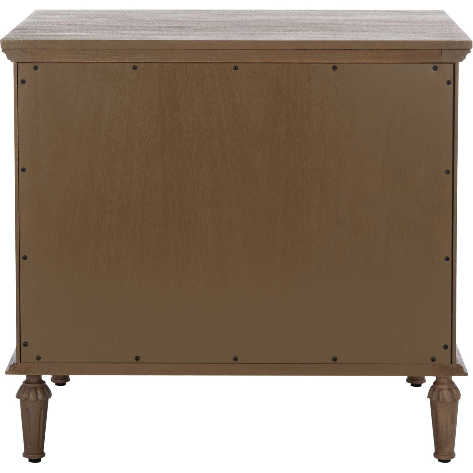 Lila 3 Drawer Wood Nightstand Brown