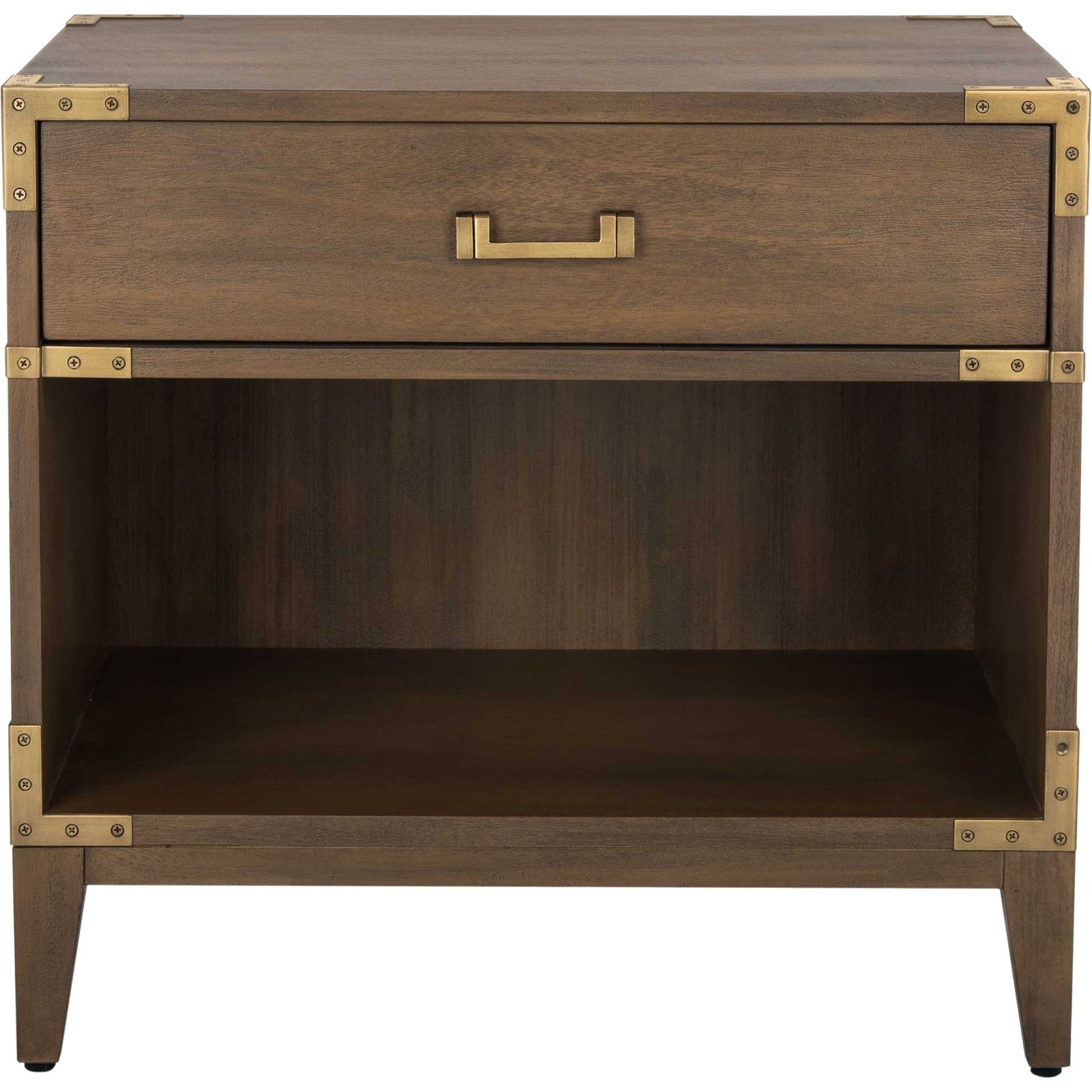 Nico 1 Drawer Wood Nightstand Brown