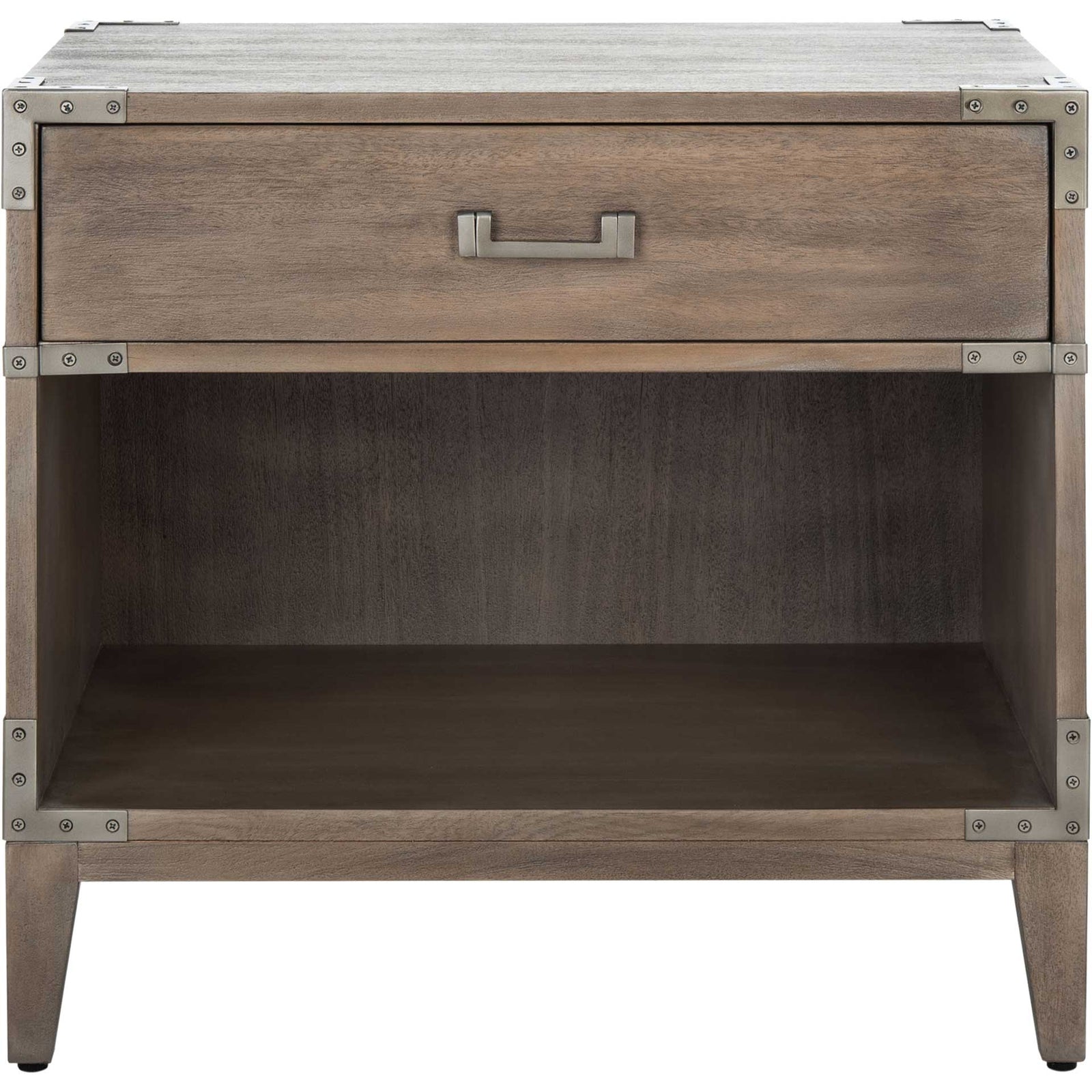 Nico 1 Drawer Wood Nightstand Light Brown