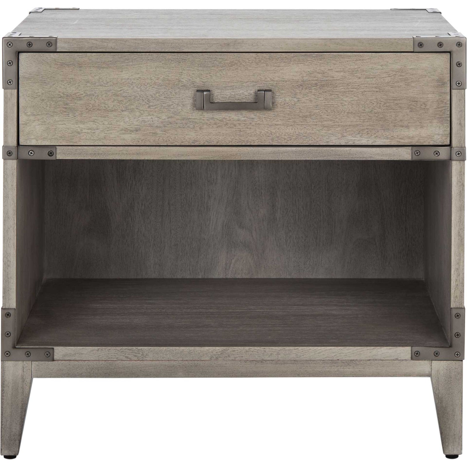Nico 1 Drawer Wood Nightstand Light Gray