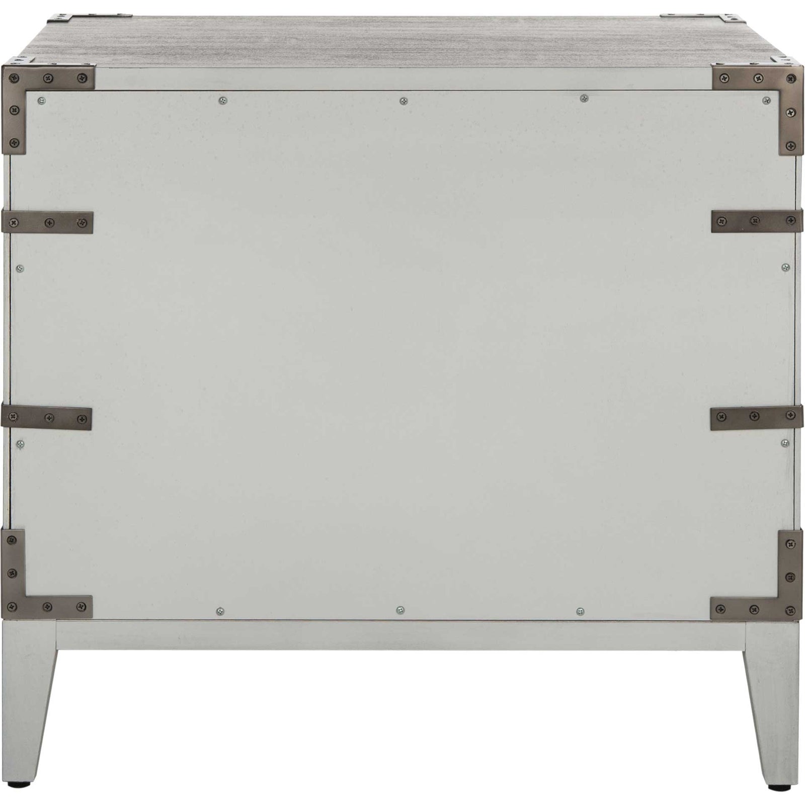 Nico 3 Drawer Wood Nightstand Light Gray