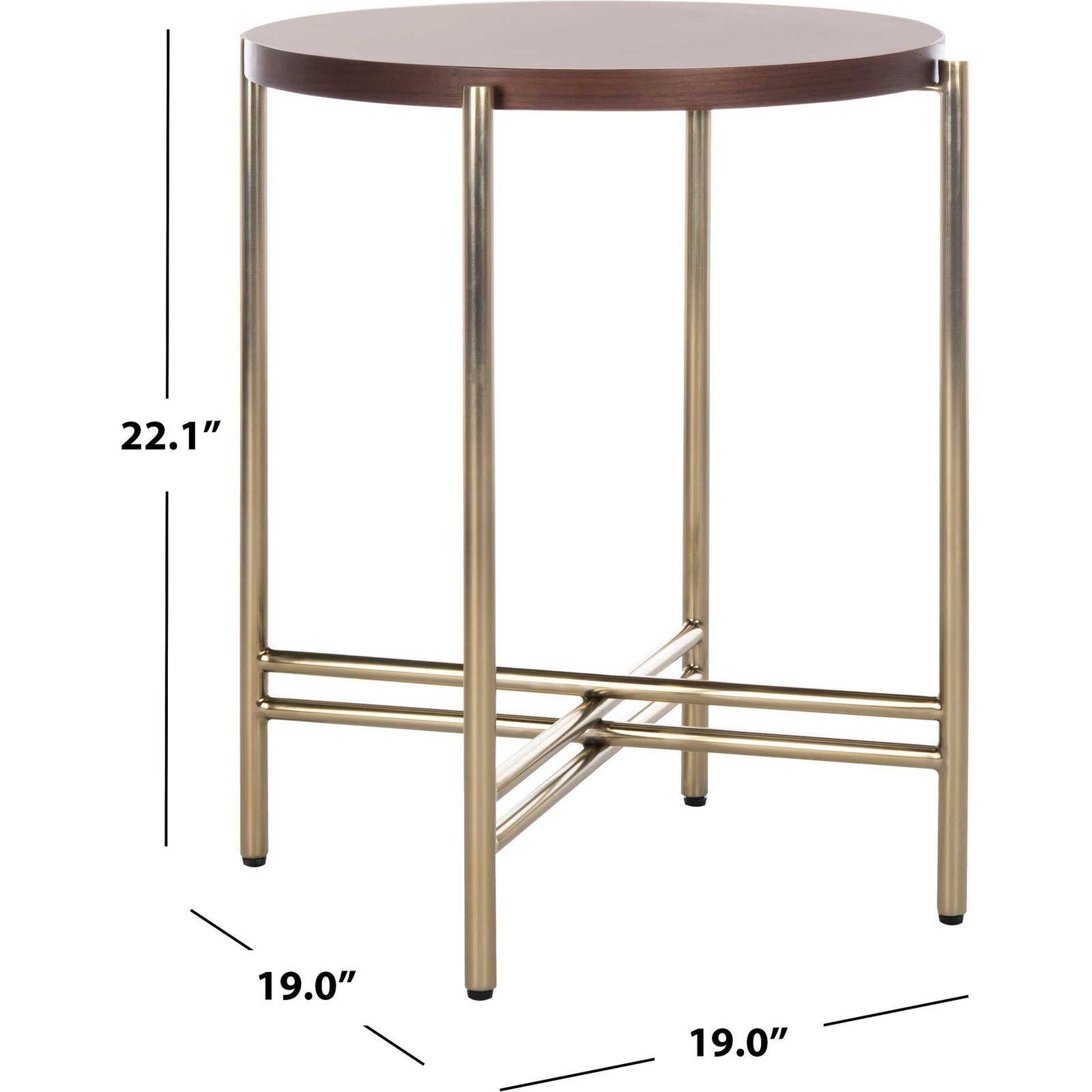 Caden End Table Natural/Gold
