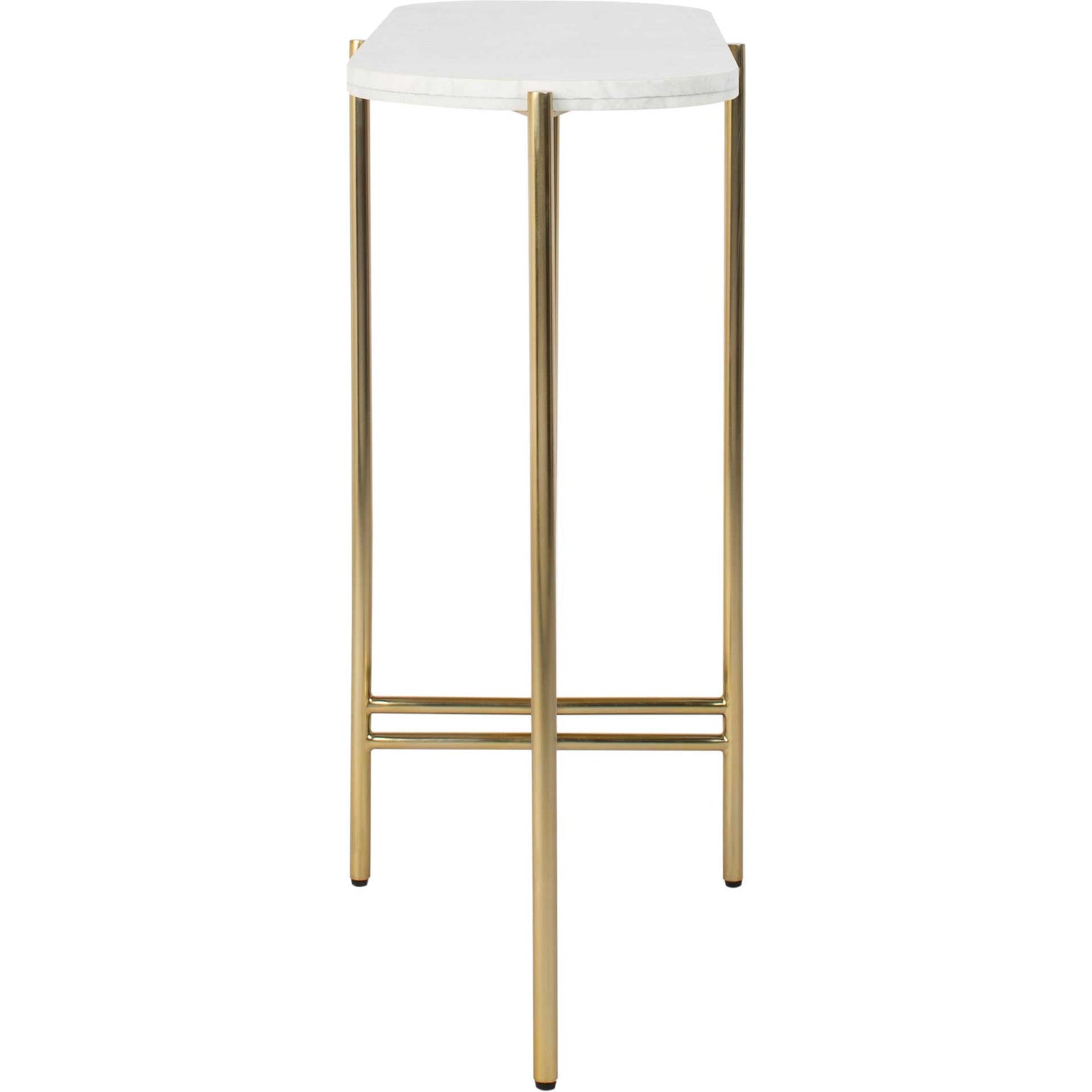 Caden Small Console Table White/Gold