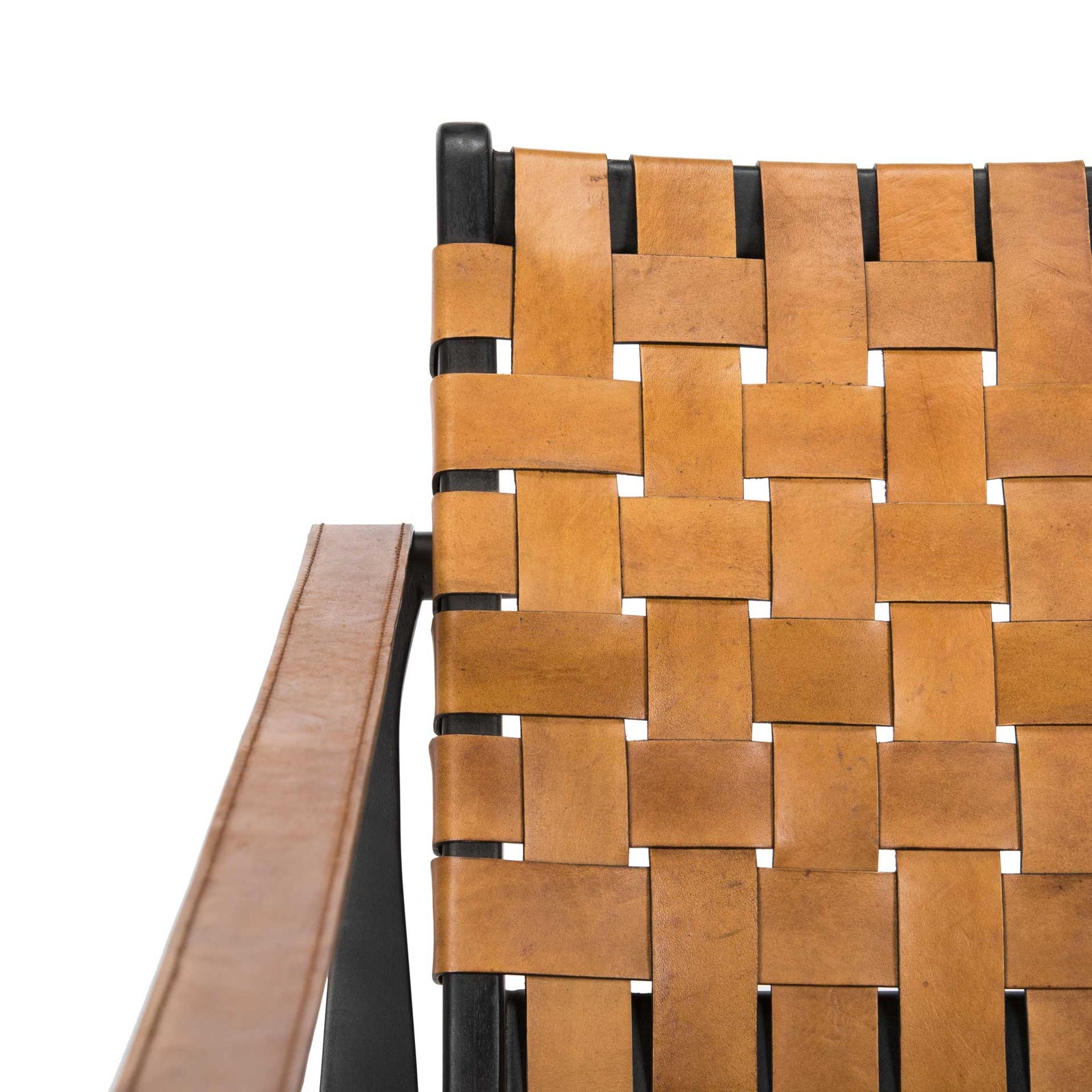 Diya Leather Safari Chair Brown/Black