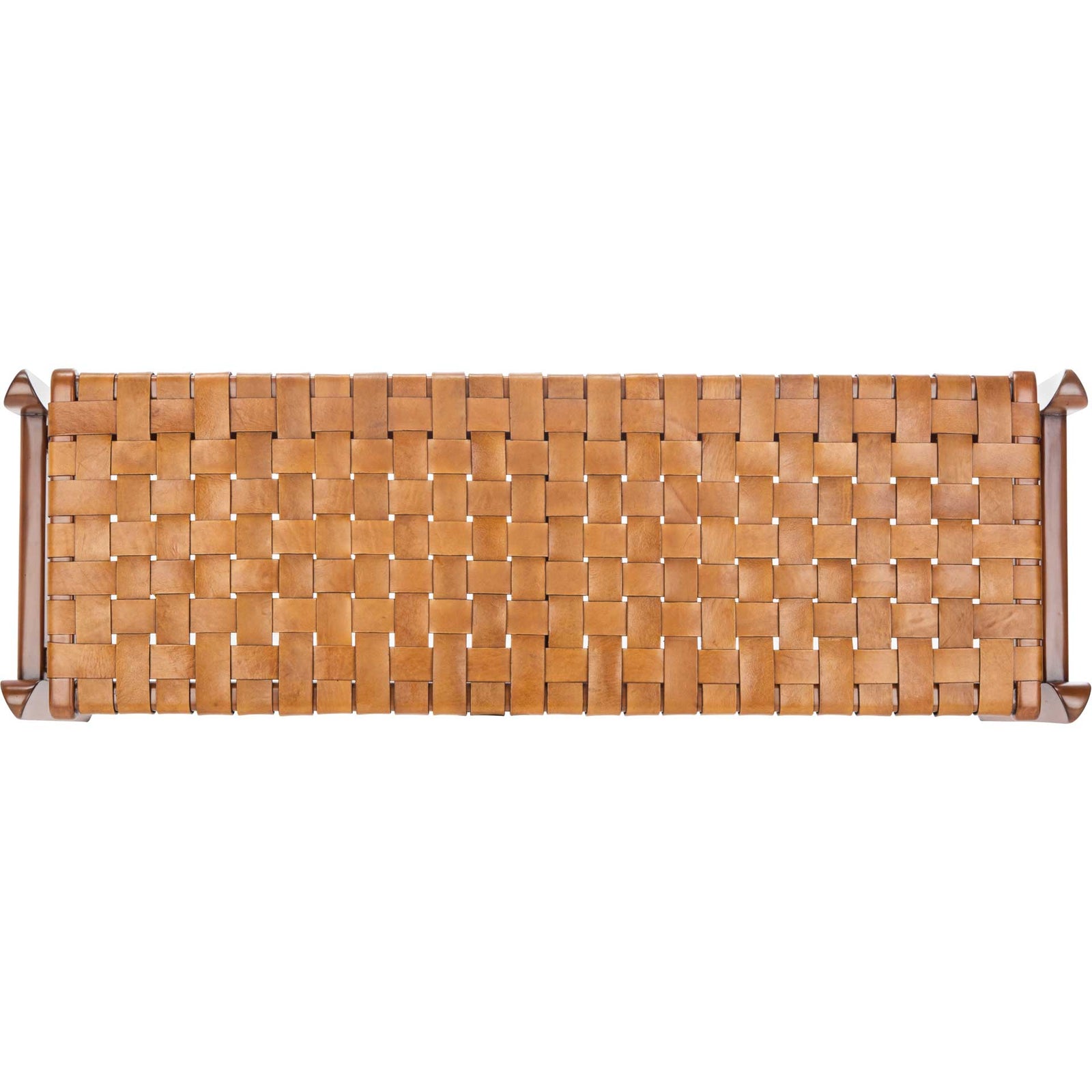 Diya Leather Bench Brown/Light Brown