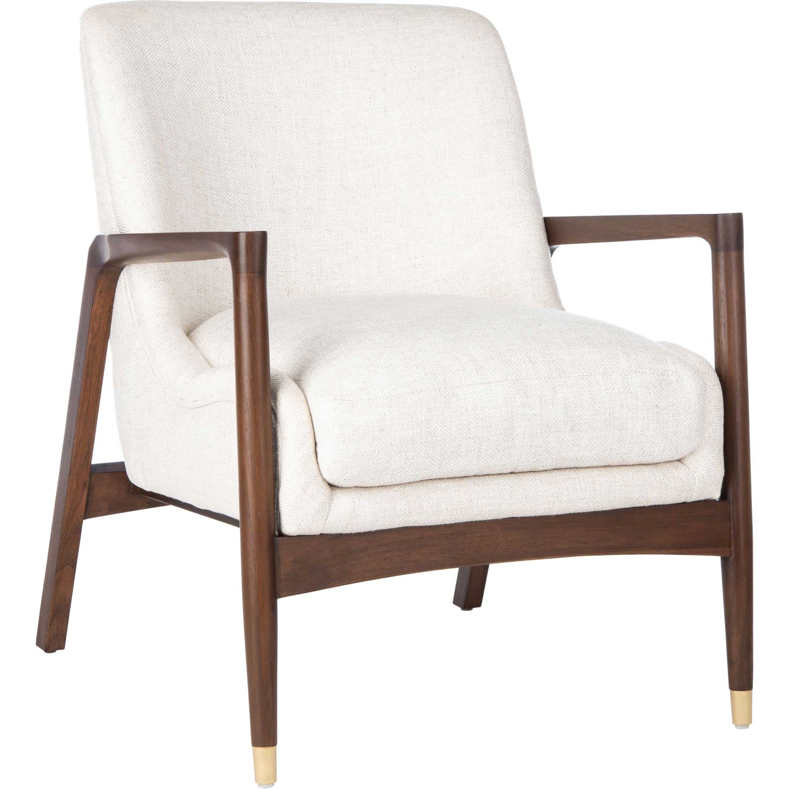 Flourish Mid-Century Accent Chair Cream