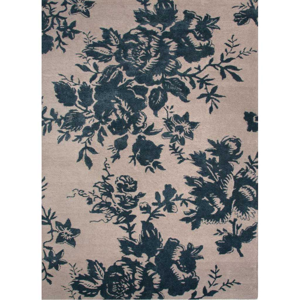 Shadow Dora Oyster Gray/Mallard Blue Area Rug