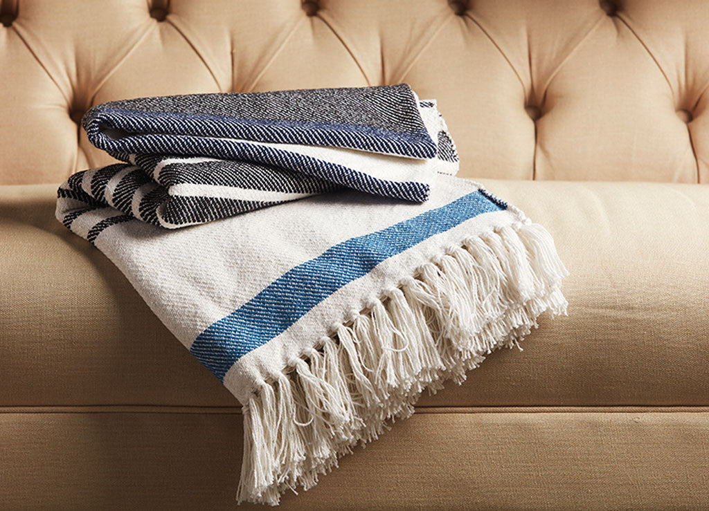 Spirit Cloud Dancer/Dark Navy Throw