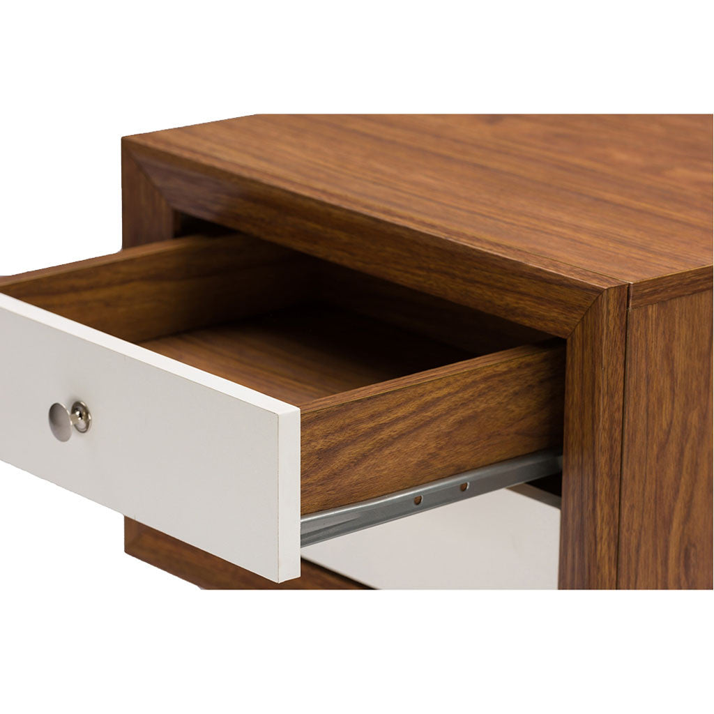 Winston Nightstand Walnut/White