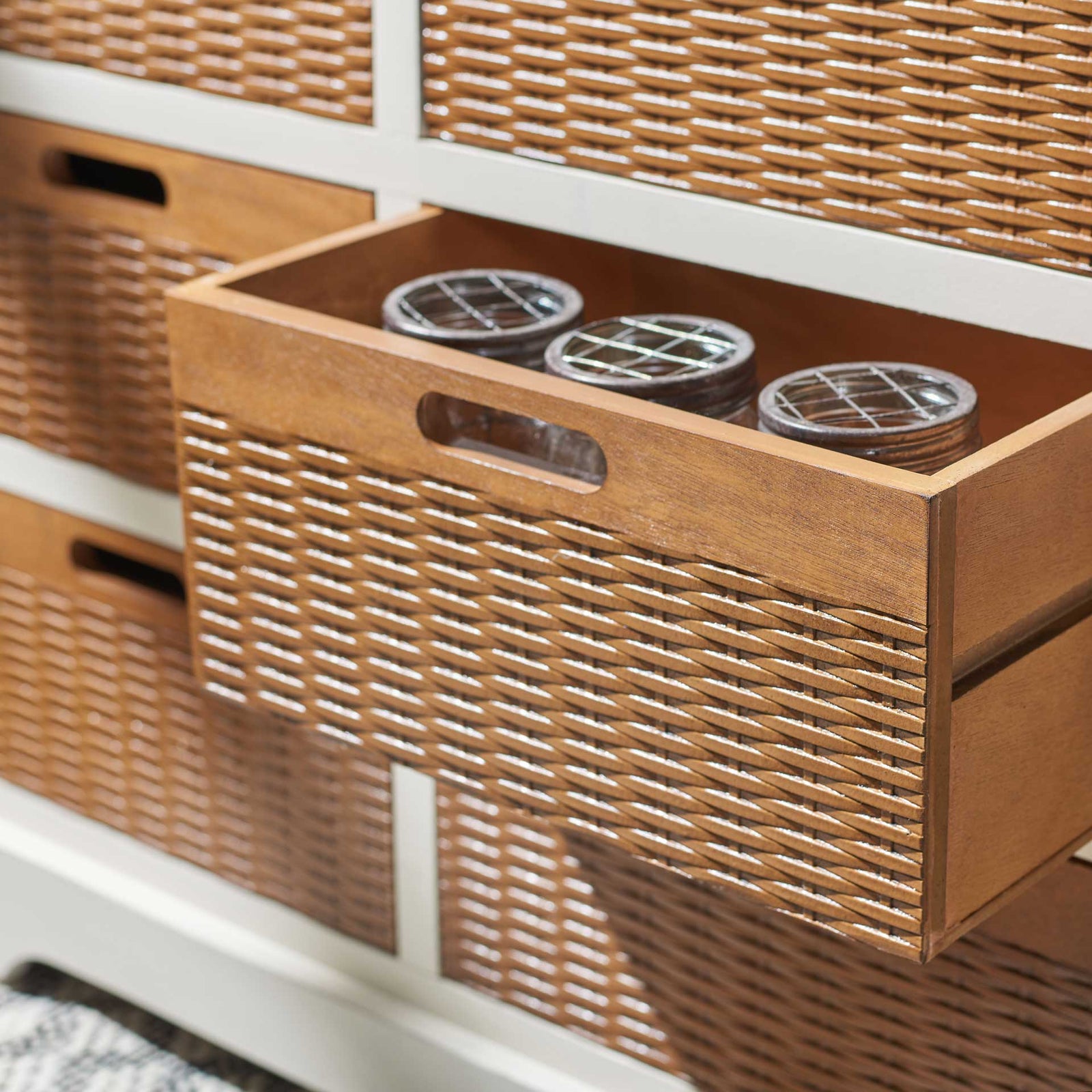 Lali 6 Drawer Storage Unit Distressed White