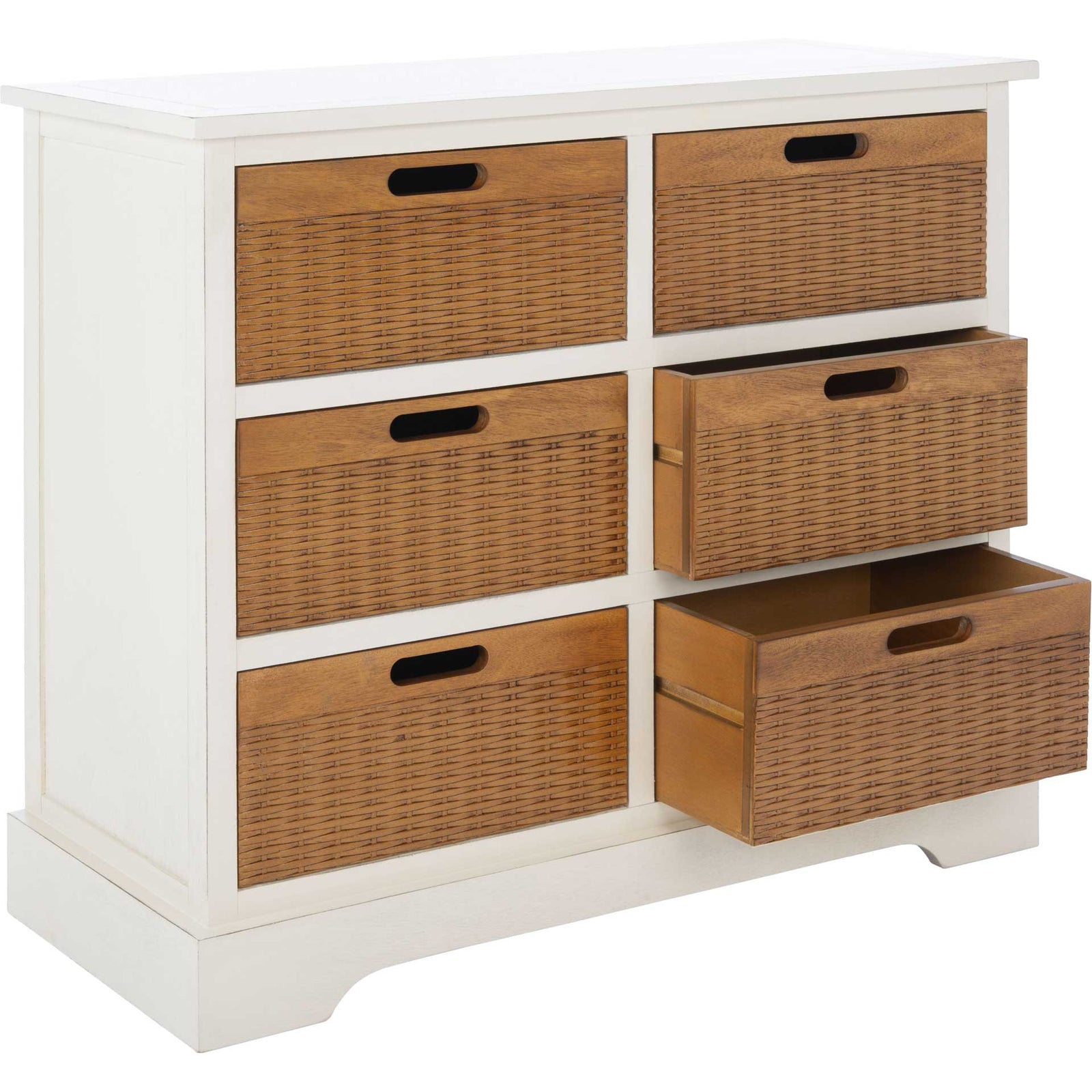 Lali 6 Drawer Storage Unit Distressed White