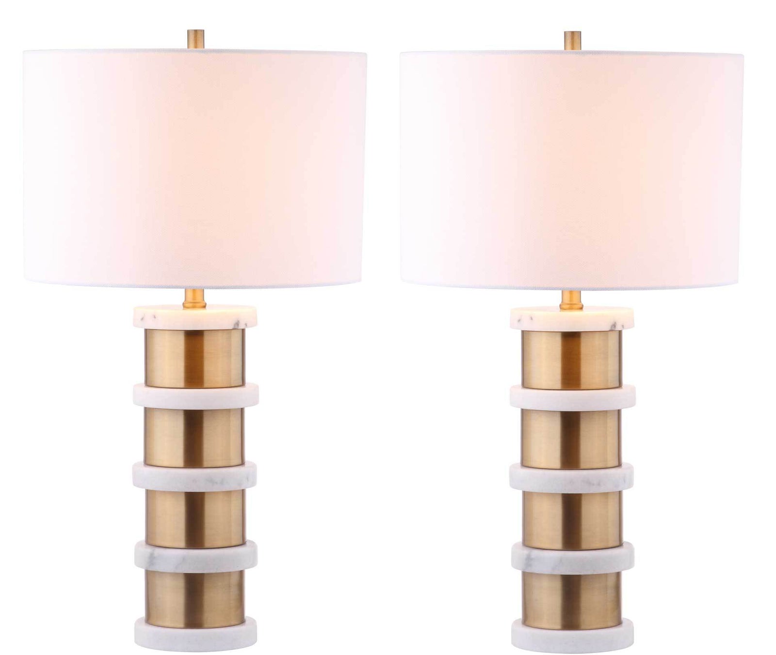 Kelsie Table Lamp Brass Gold/White (Set of 2)