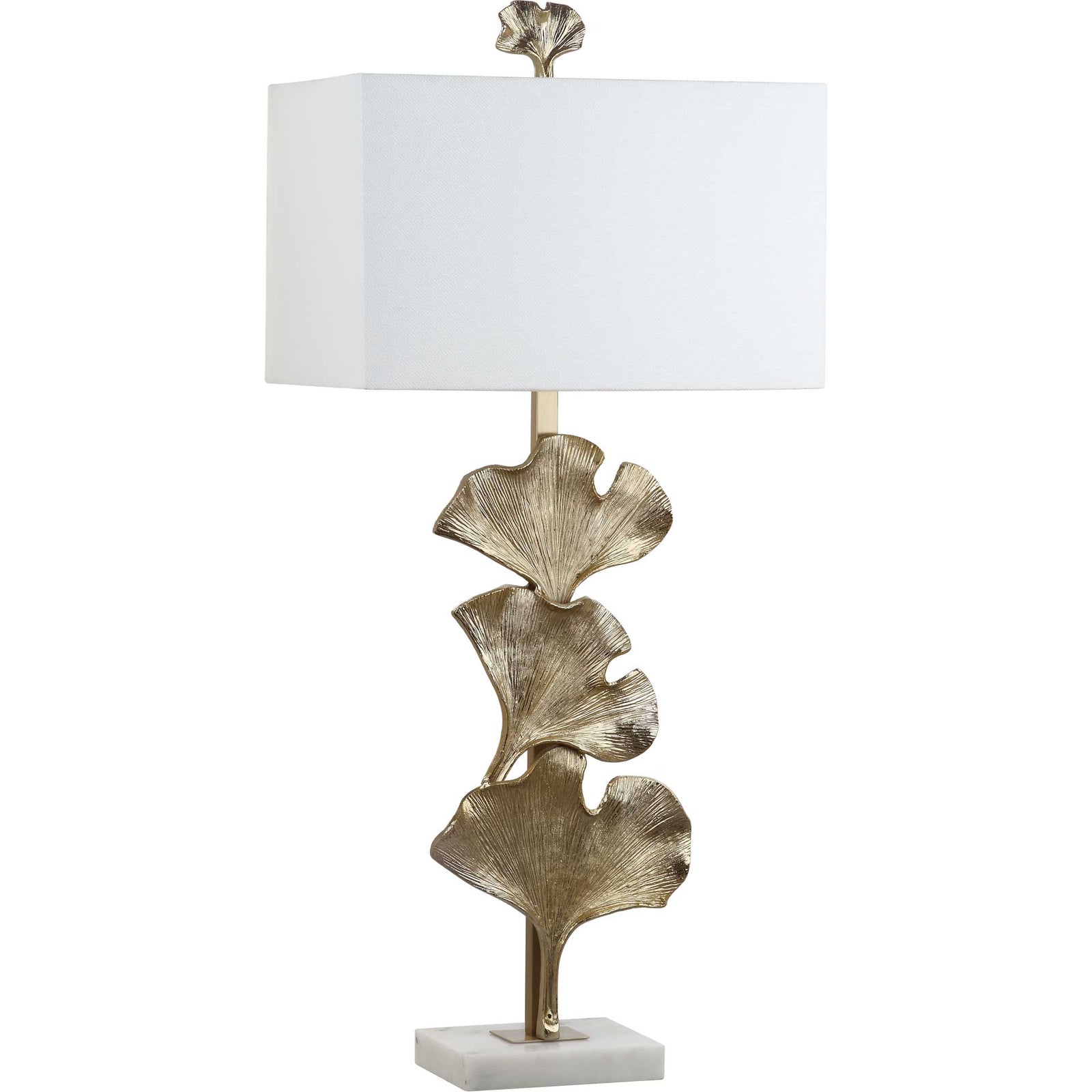 Tano Ginkgo Leaf Table Lamp Antique Gold