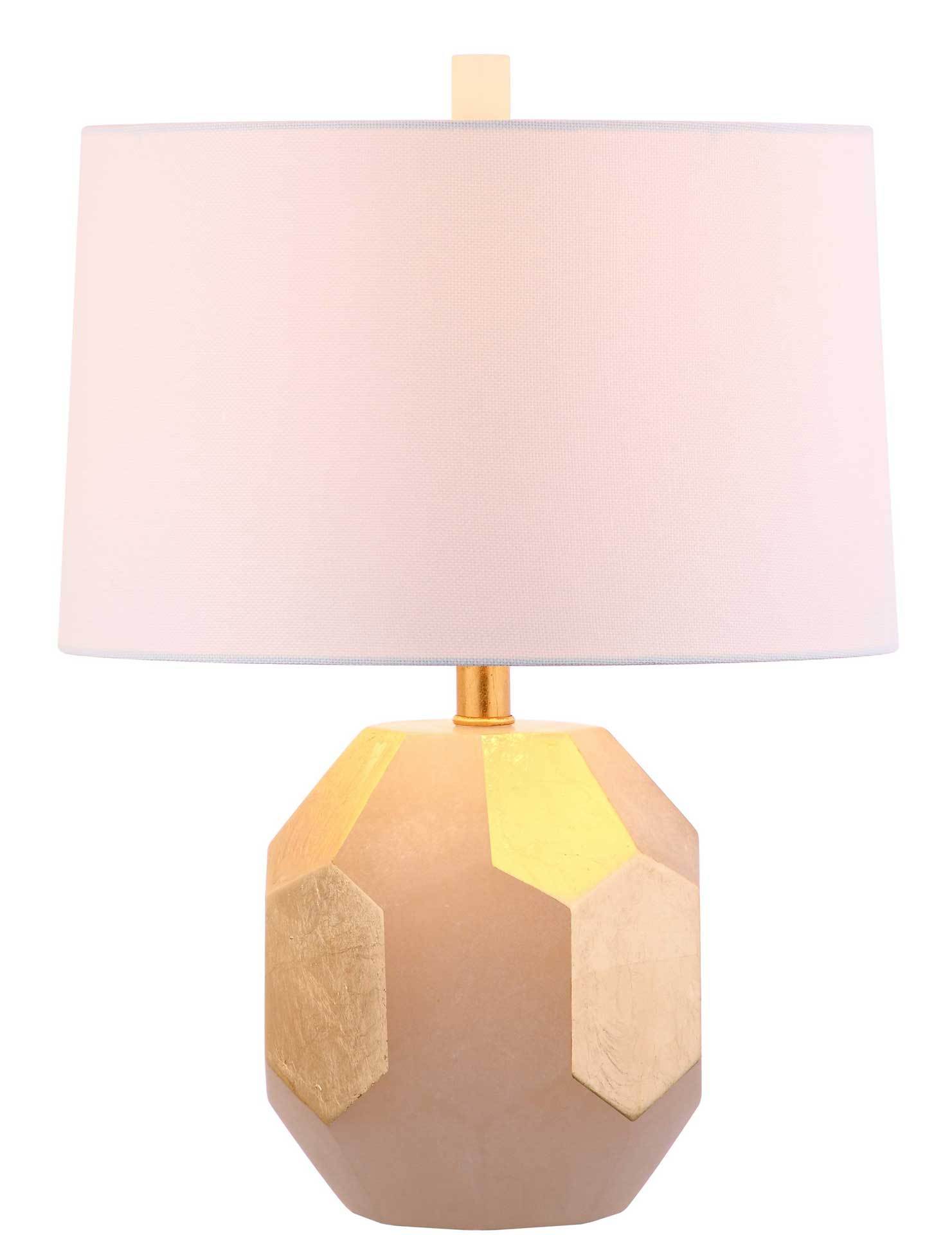 Royal Alabaster Table Lamp White/Gold Leaf