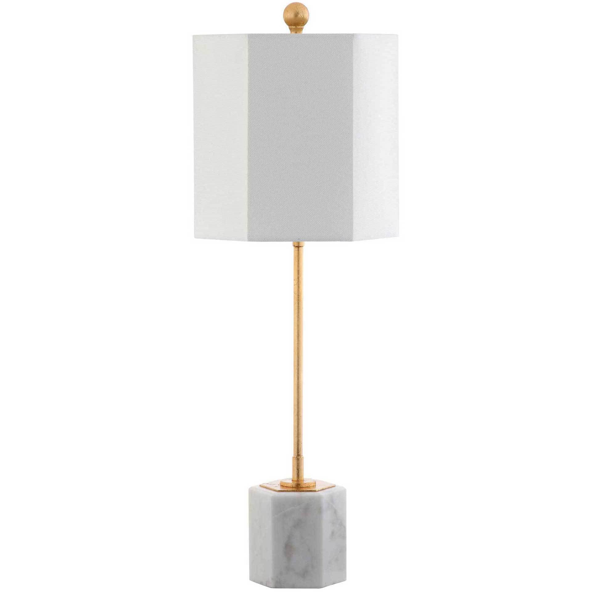 Mack Marble Table Lamp White/Gold Leaf (Set of 2)