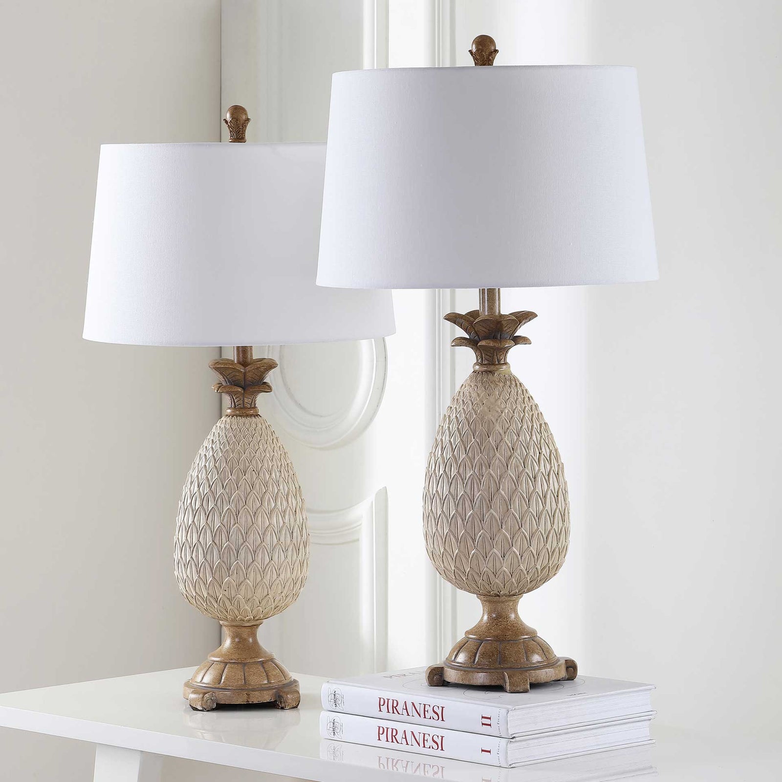 Brenda Table Lamp Antique Cream/Brown (Set of 2)
