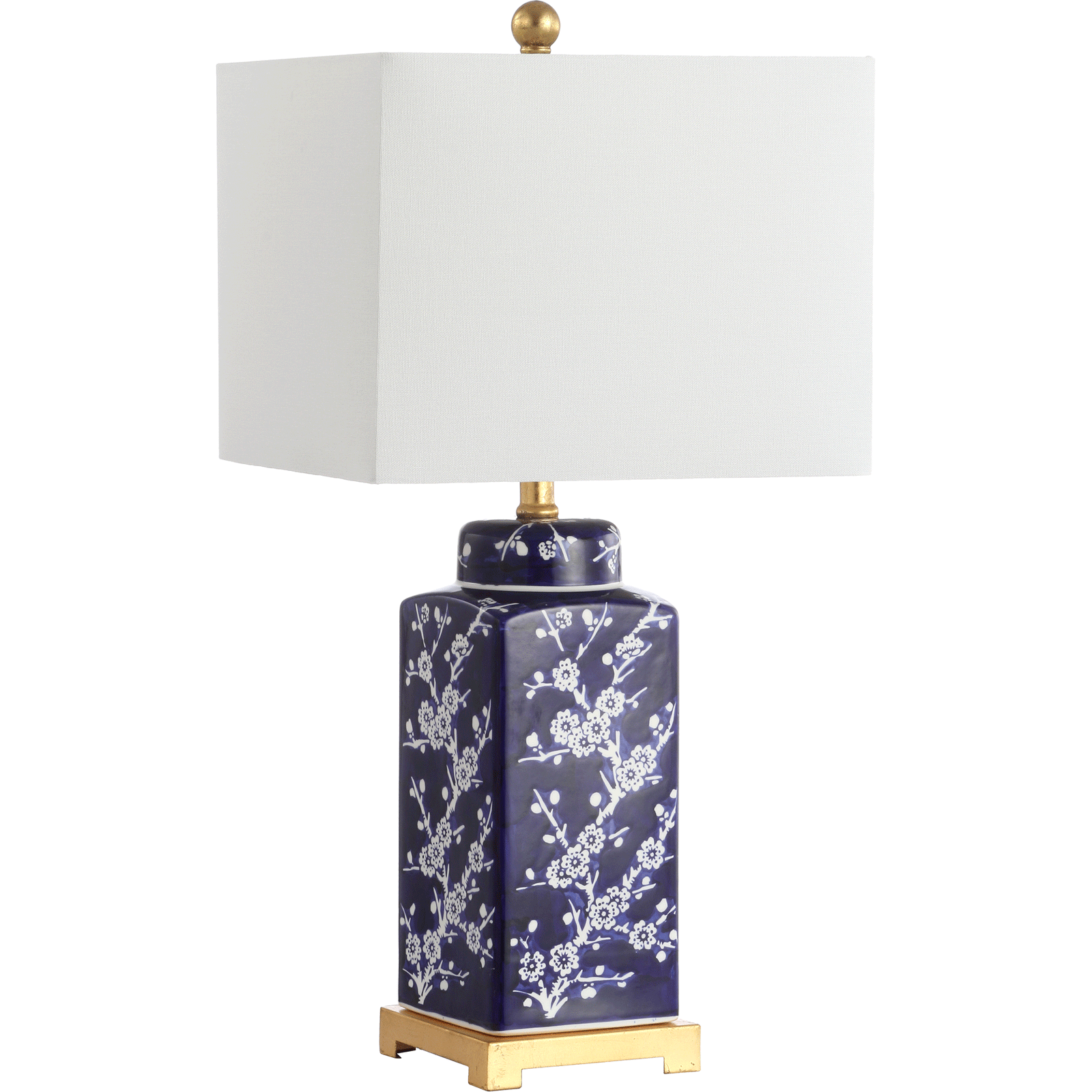 Zoya Table Lamp Navy/White (Set of 2)