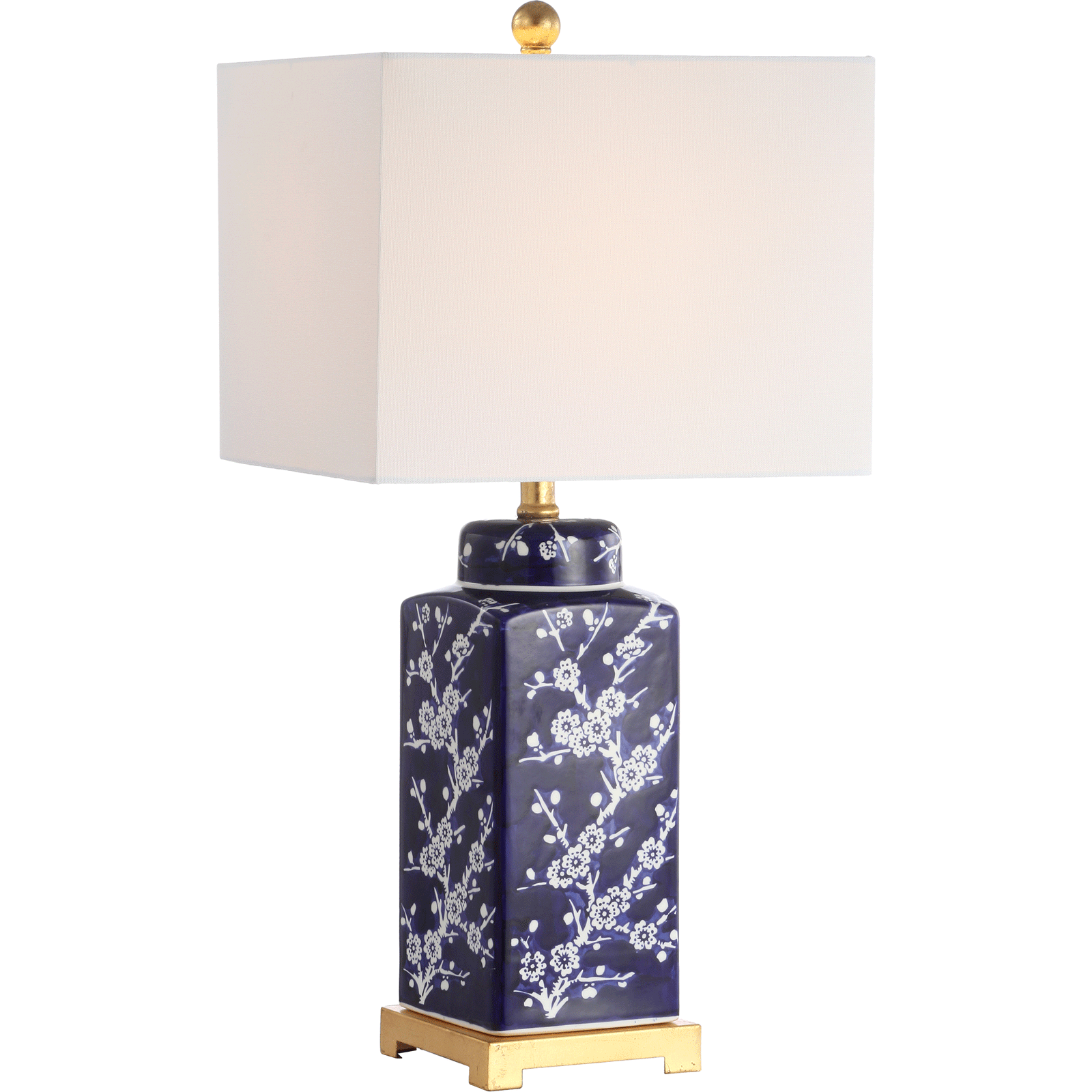 Zoya Table Lamp Navy/White (Set of 2)