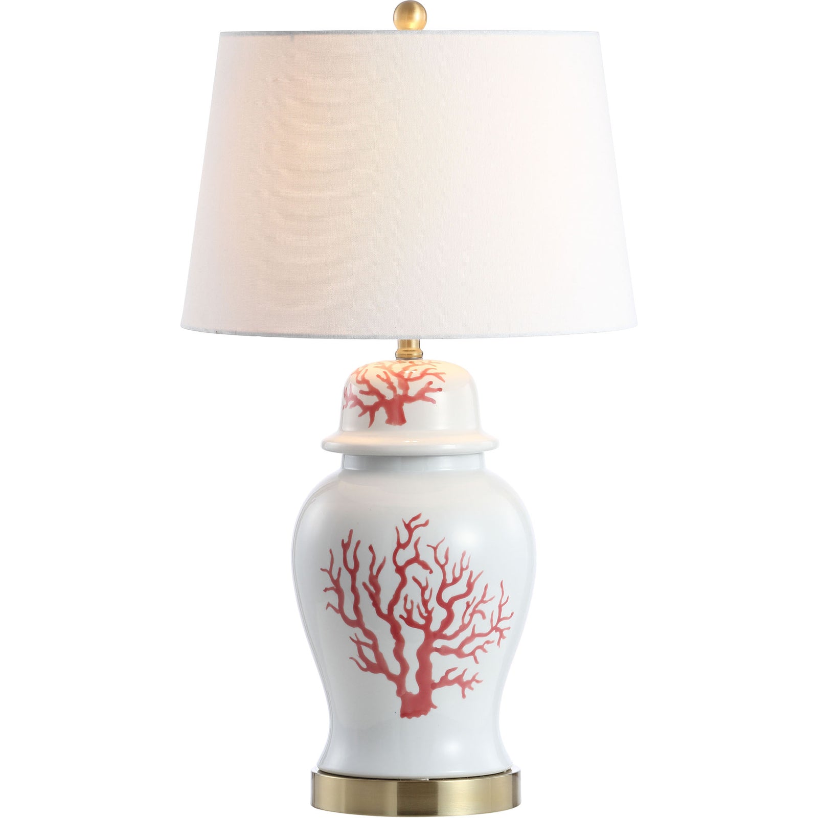 Embrace Table Lamps Red/White (Set of 2)