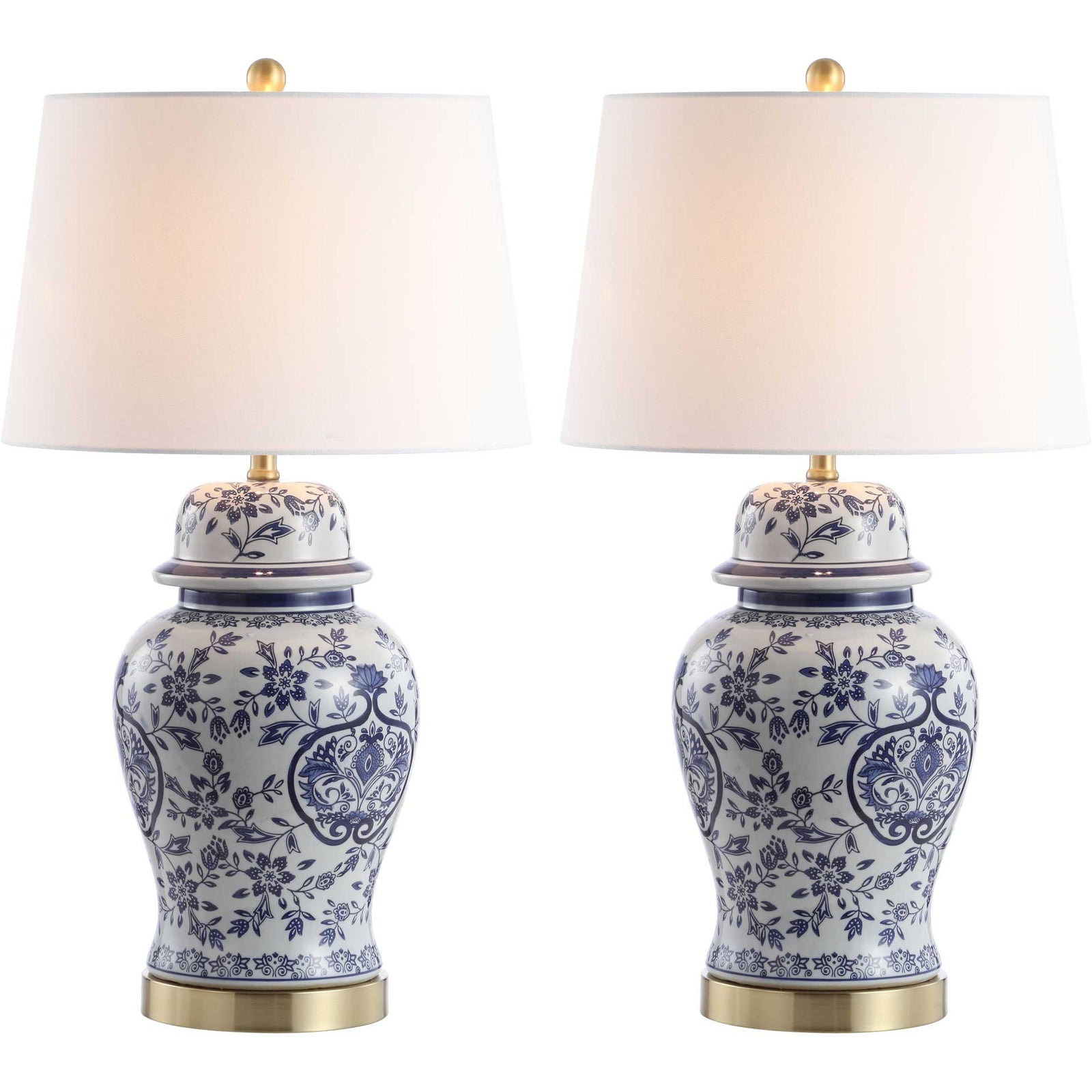 Ariela Table Lamps Blue/White (Set of 2)