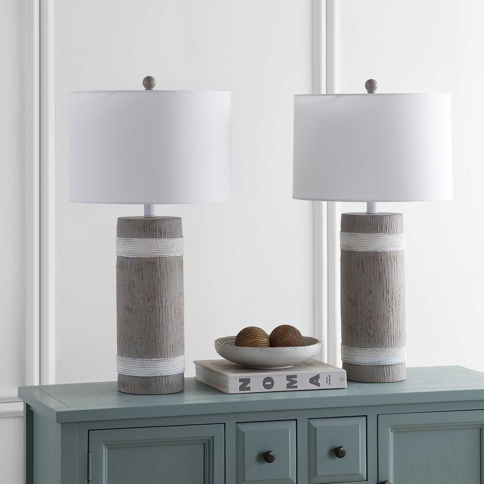 Brenley Table Lamp Brown/White (Set of 2)