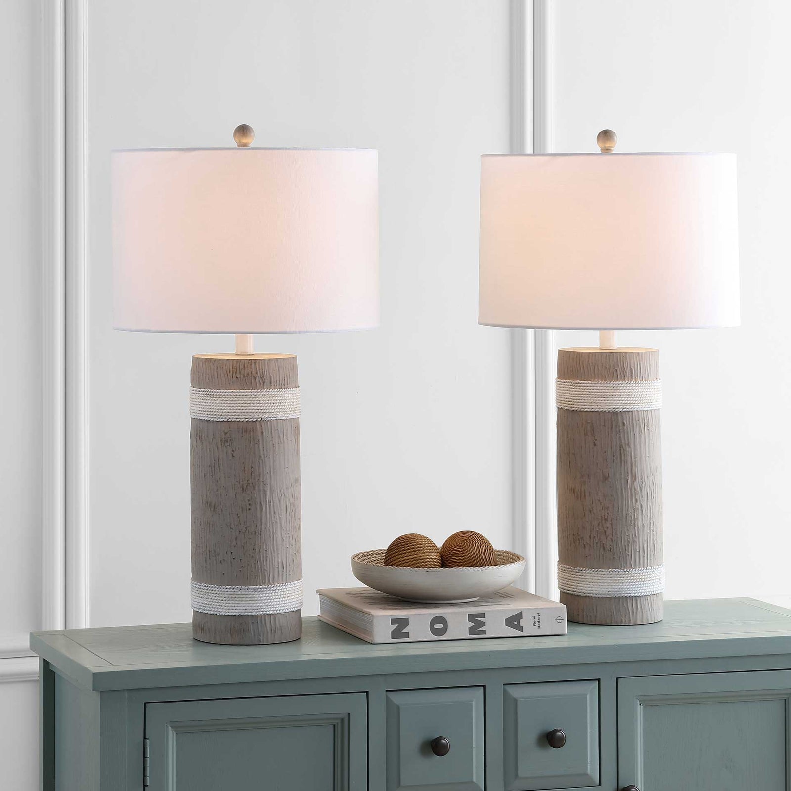 Brenley Table Lamp Brown/White (Set of 2)