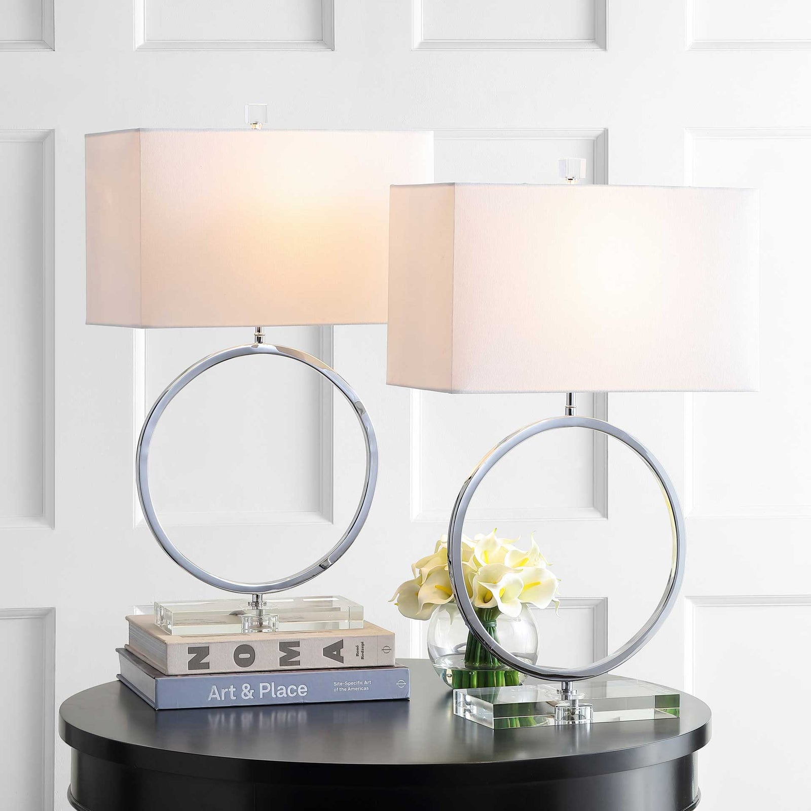 Phoebe Table Lamp Chrome (Set of 2)