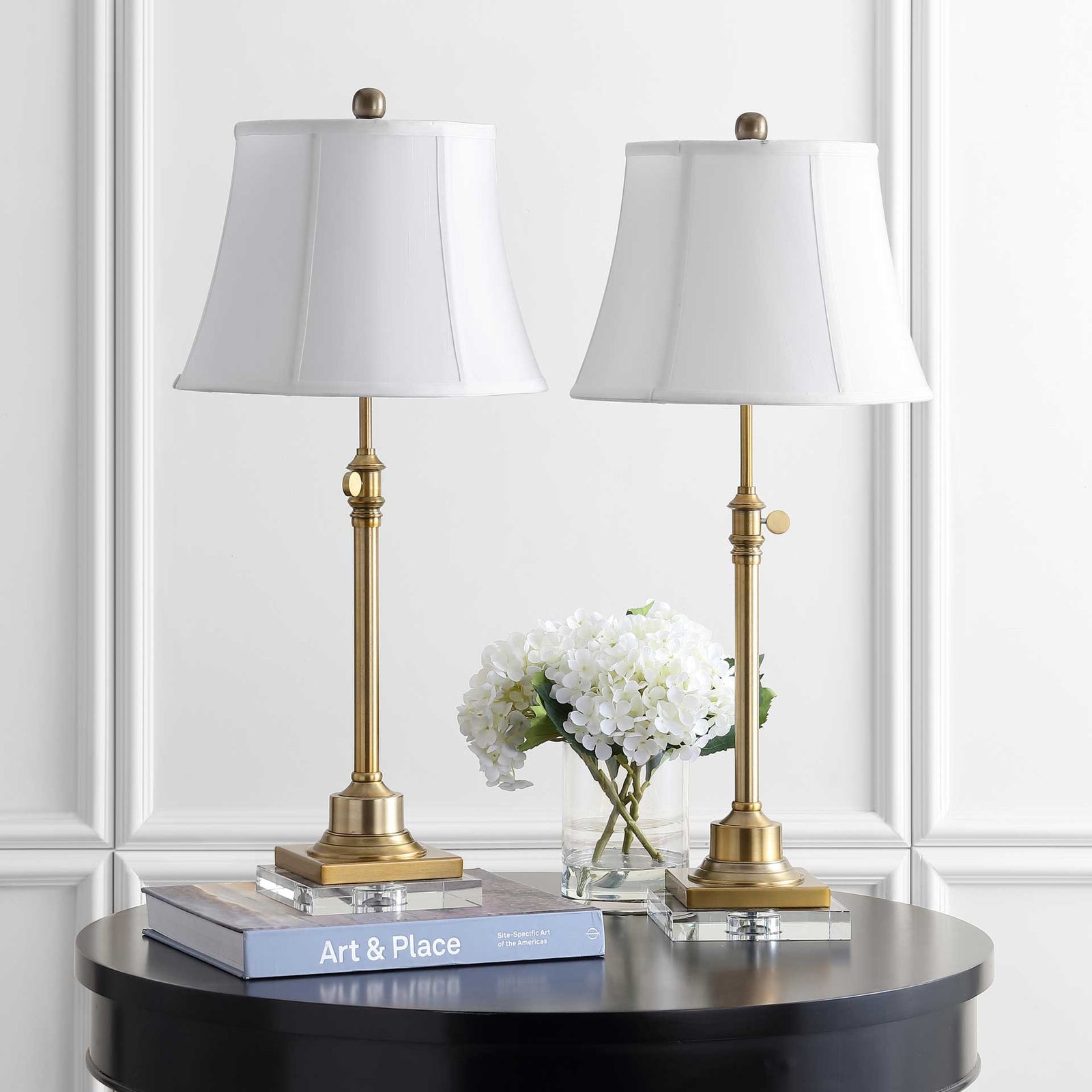 Caitria Table Lamps Clear/Brass Gold (Set of 2)
