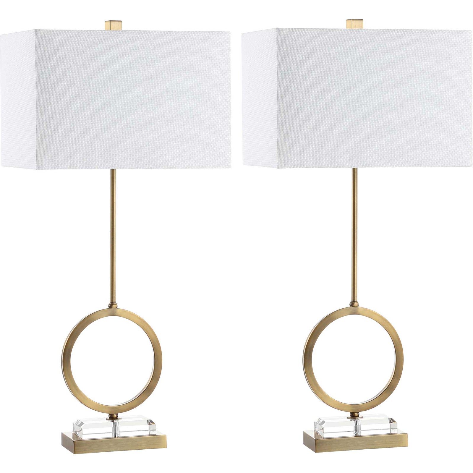 Kaiden Table Lamps Clear/Brass Gold (Set of 2)