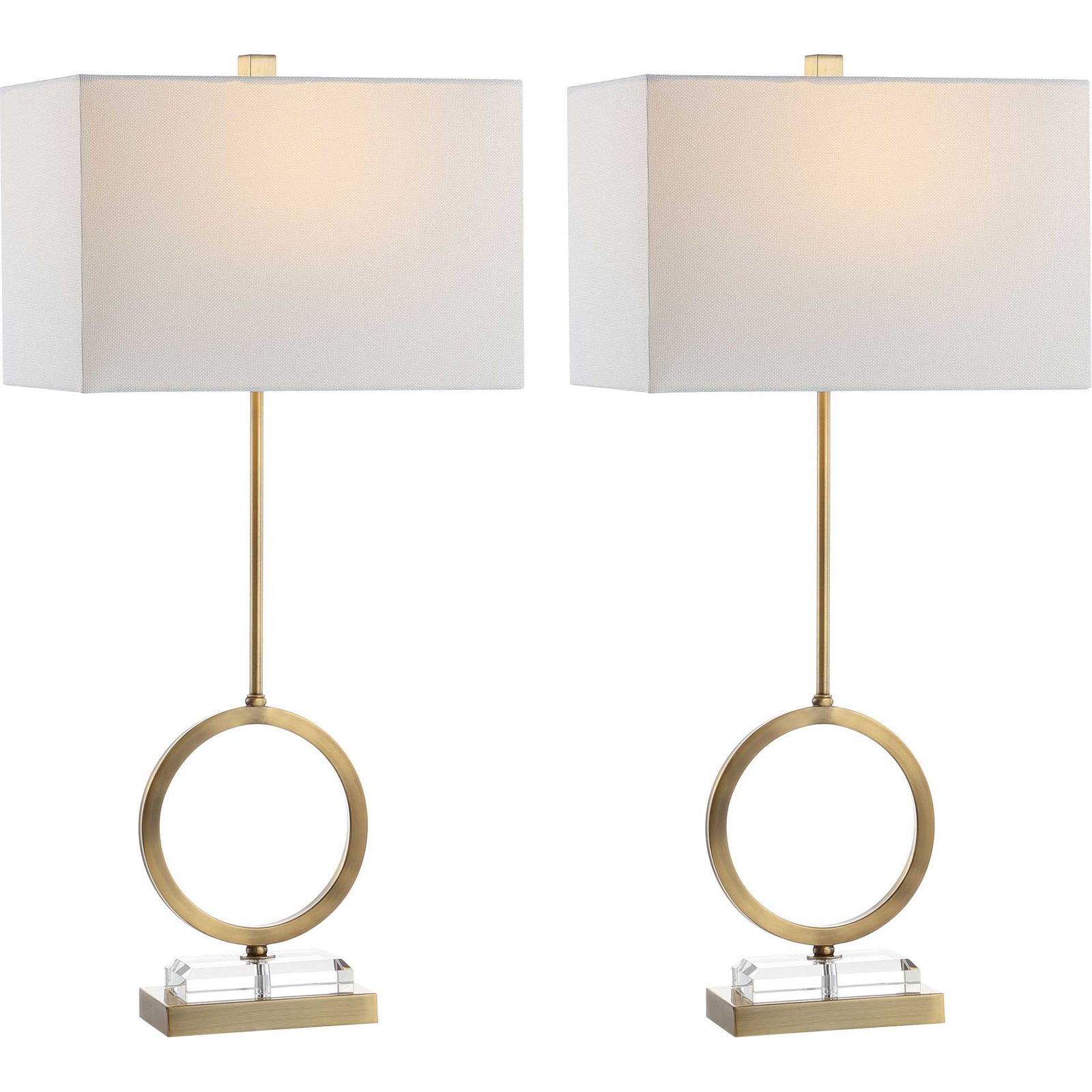 Kaiden Table Lamps Clear/Brass Gold (Set of 2)