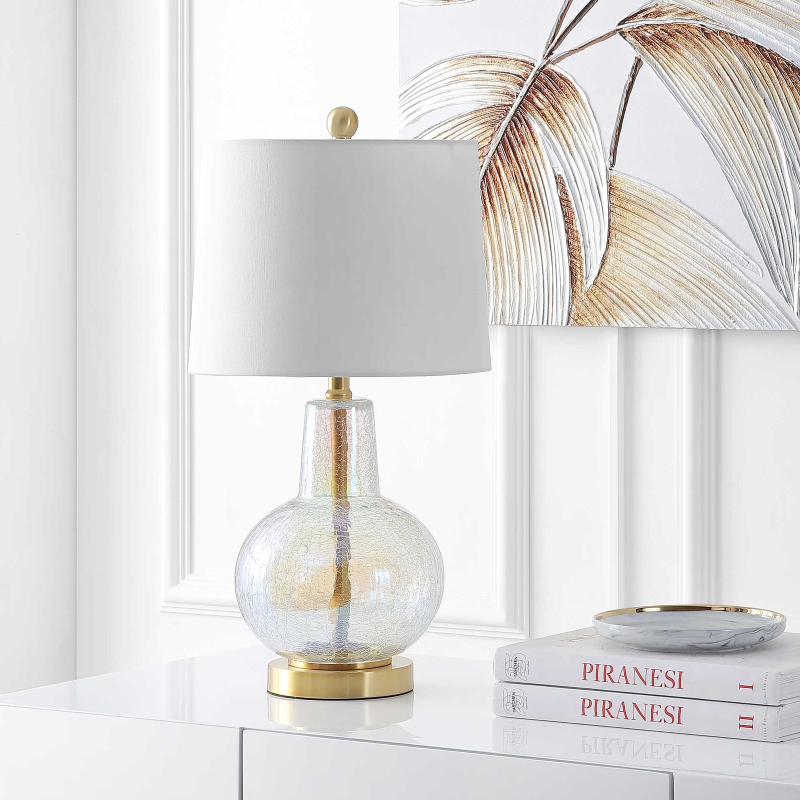 Attune Table Lamp Luster Crackle