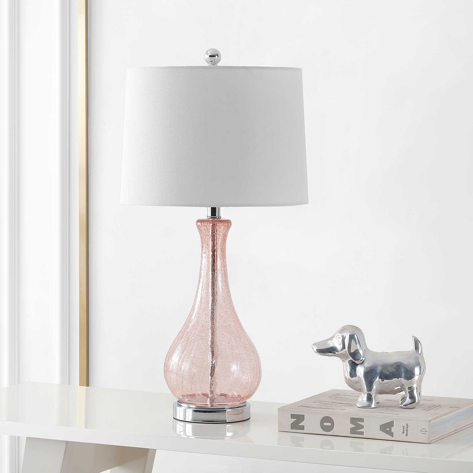 Finesse Table Lamp Light Blush Crackle