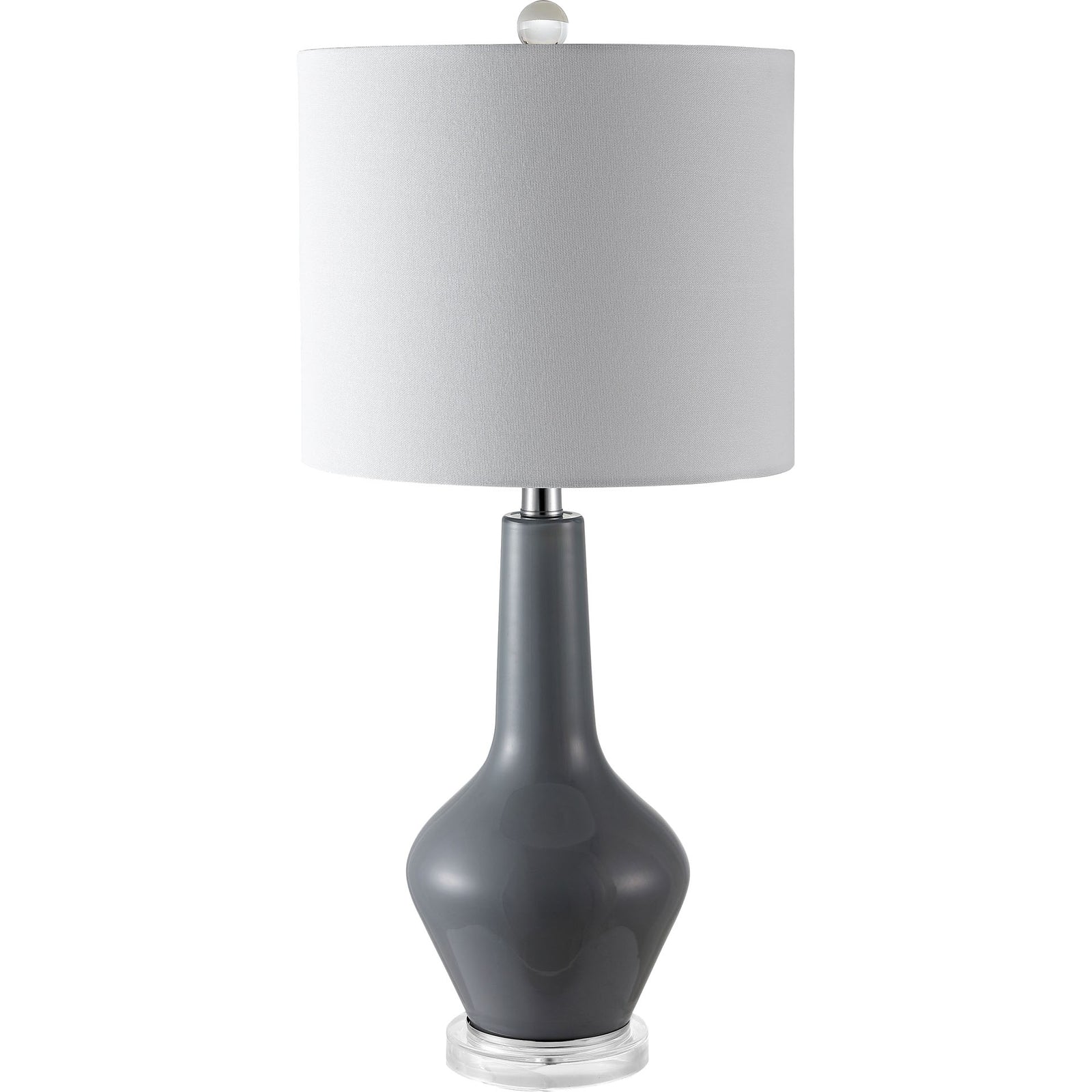 Vendome Table Lamps Smoked Gray Glass (Set of 2)