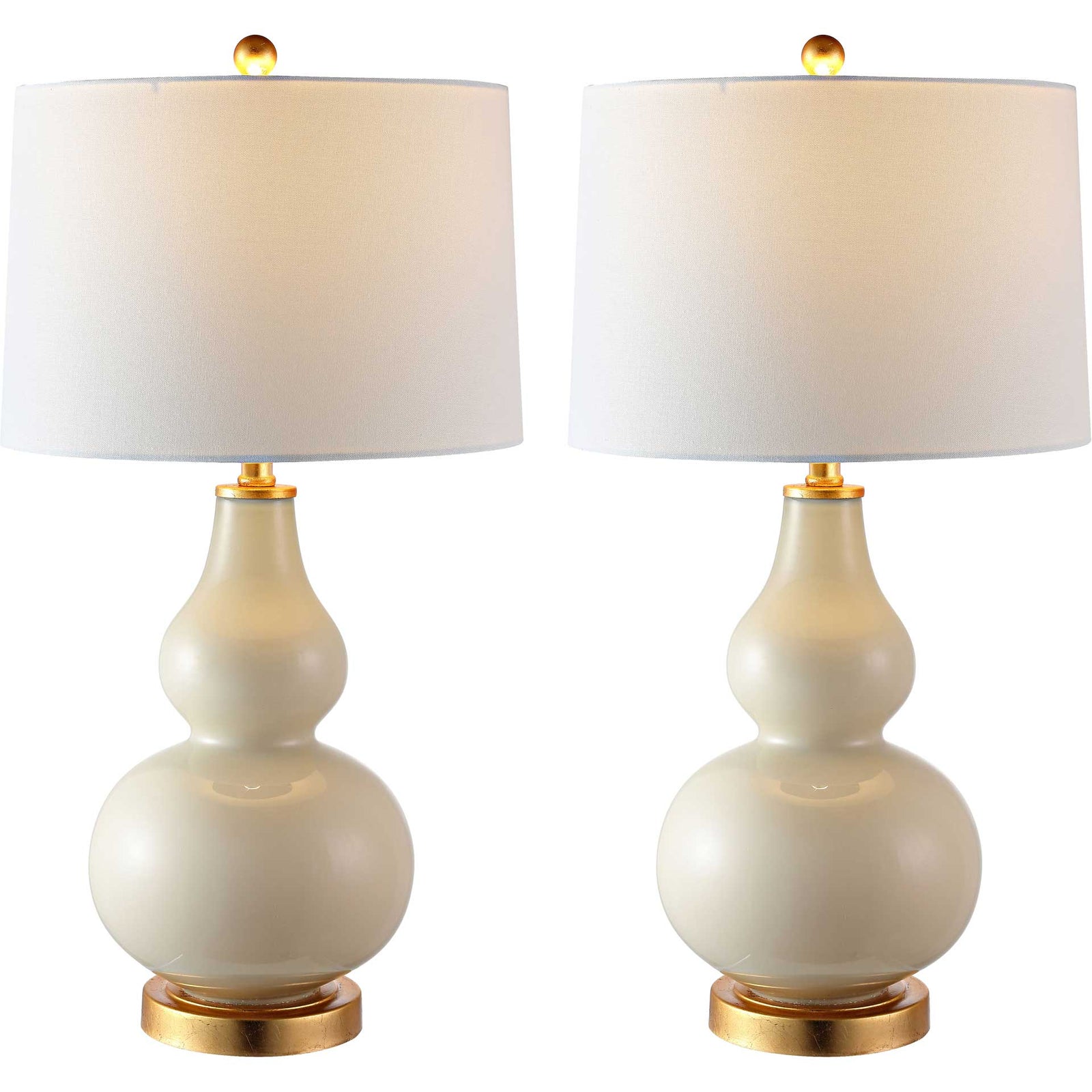 Kamren Table Lamps Cream/Gold (Set of 2)