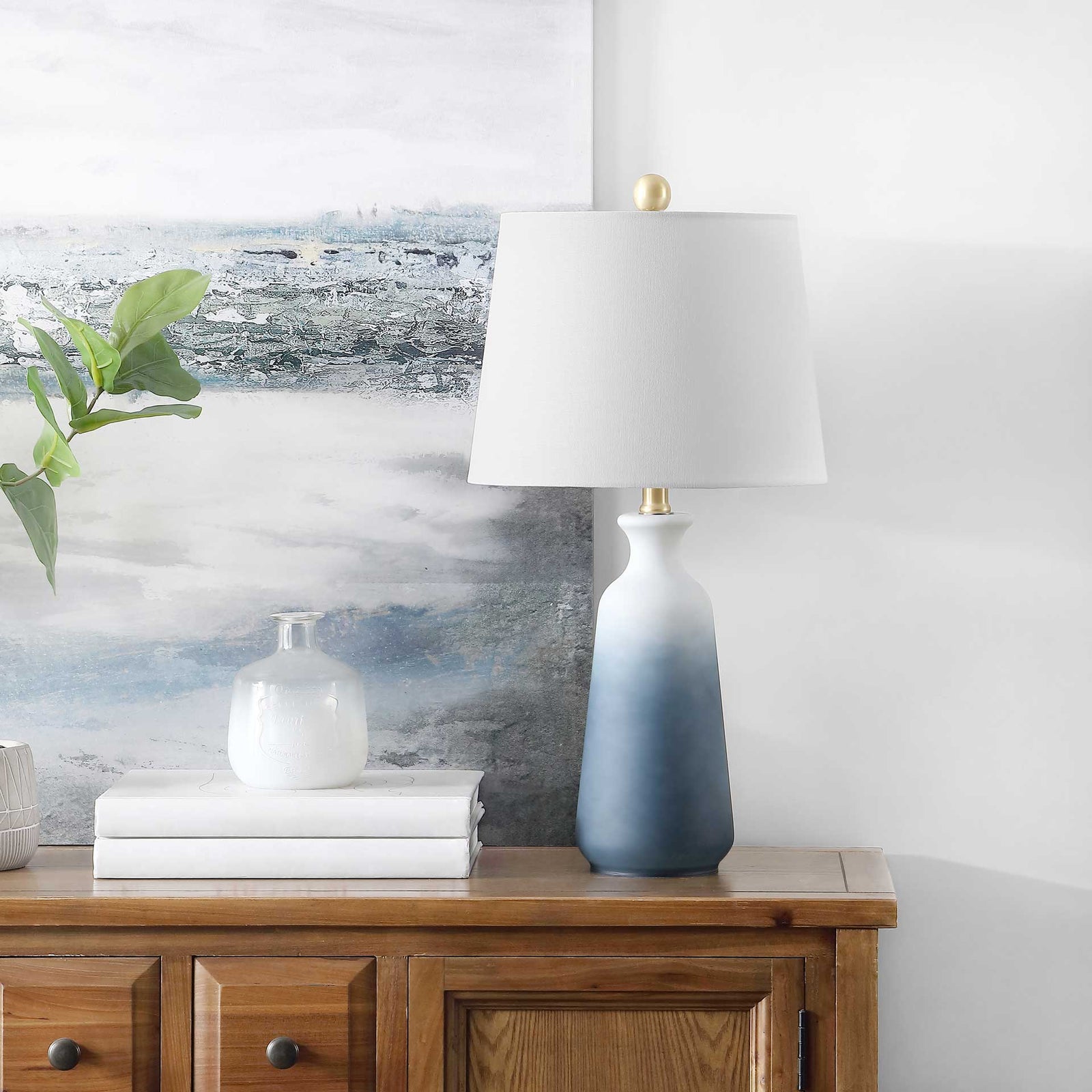 Nahla Table Lamp White/Blue