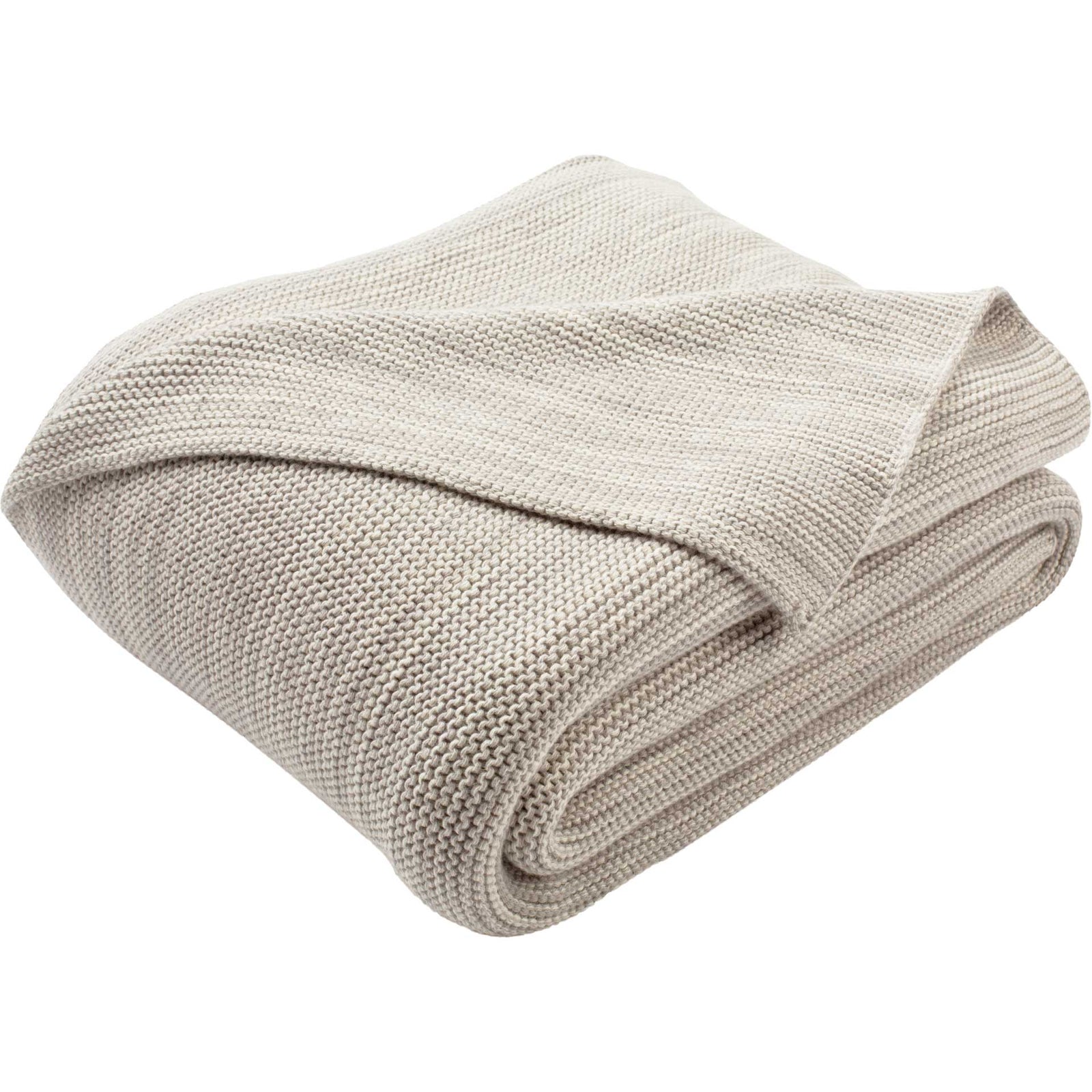 Loop Knit Throw Light Gray/Natural