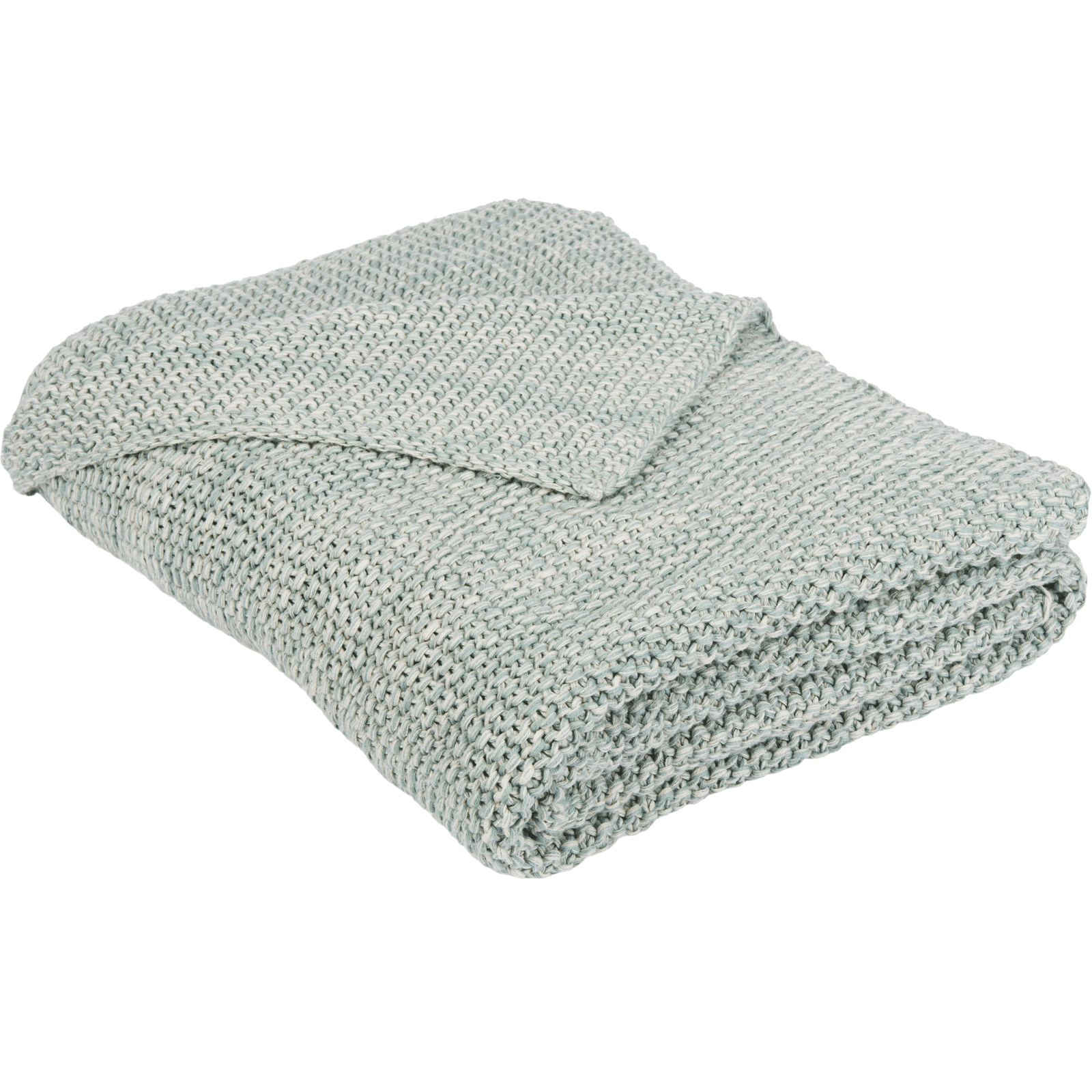 Lina Knit Throw Dull Blue/Natural