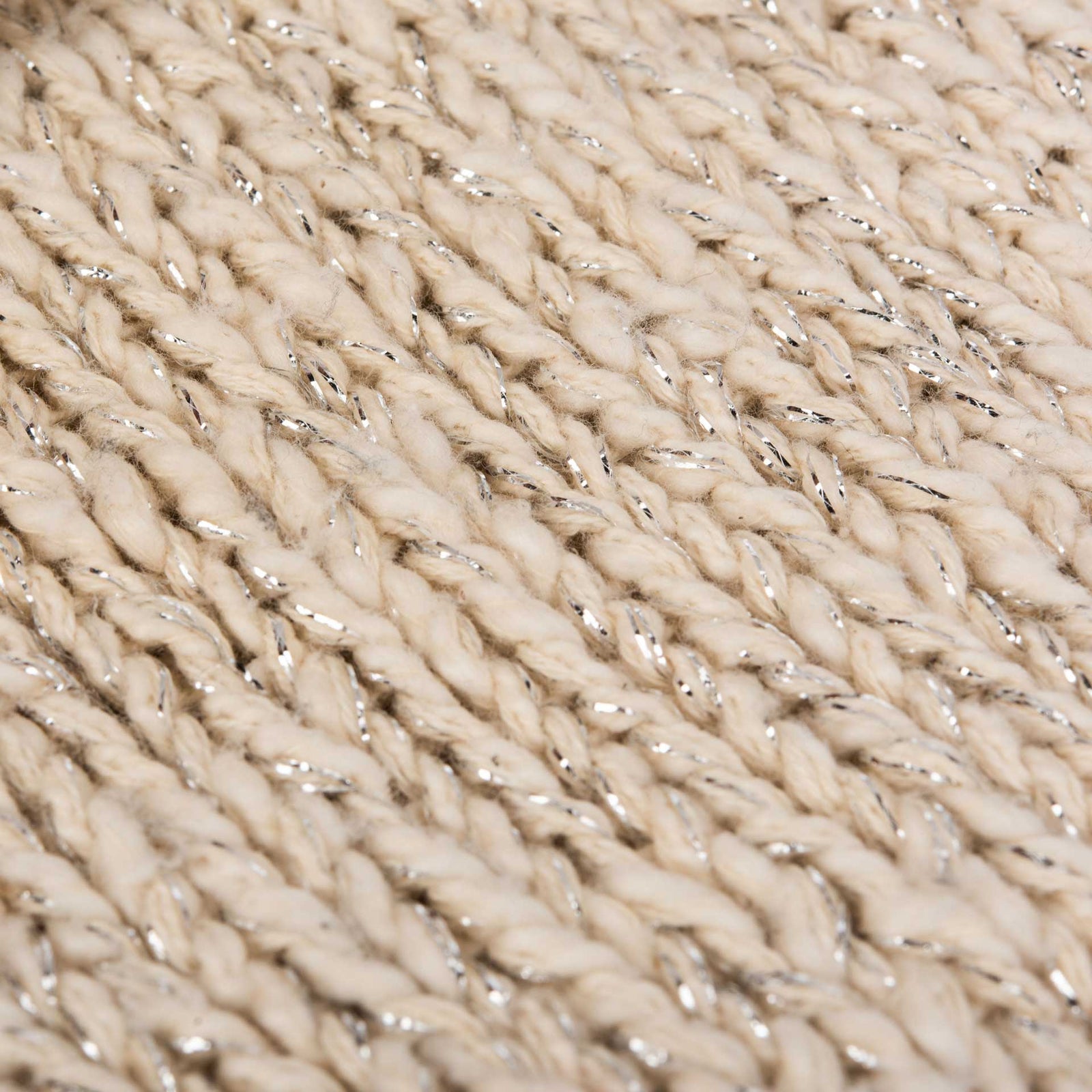 Ranger Knit Throw Natural/Silver