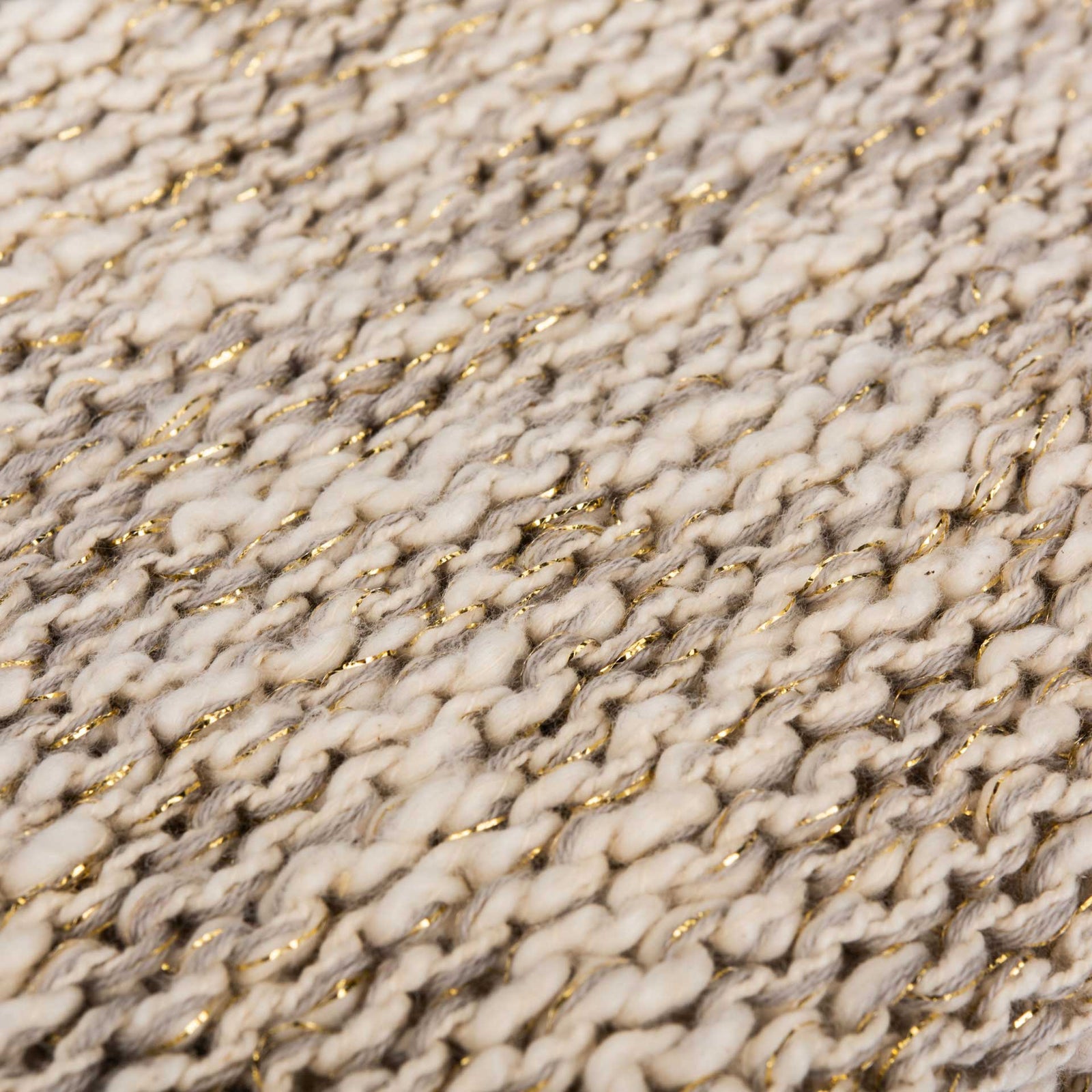 Ranger Knit Throw Light Gray/Natural/Gold