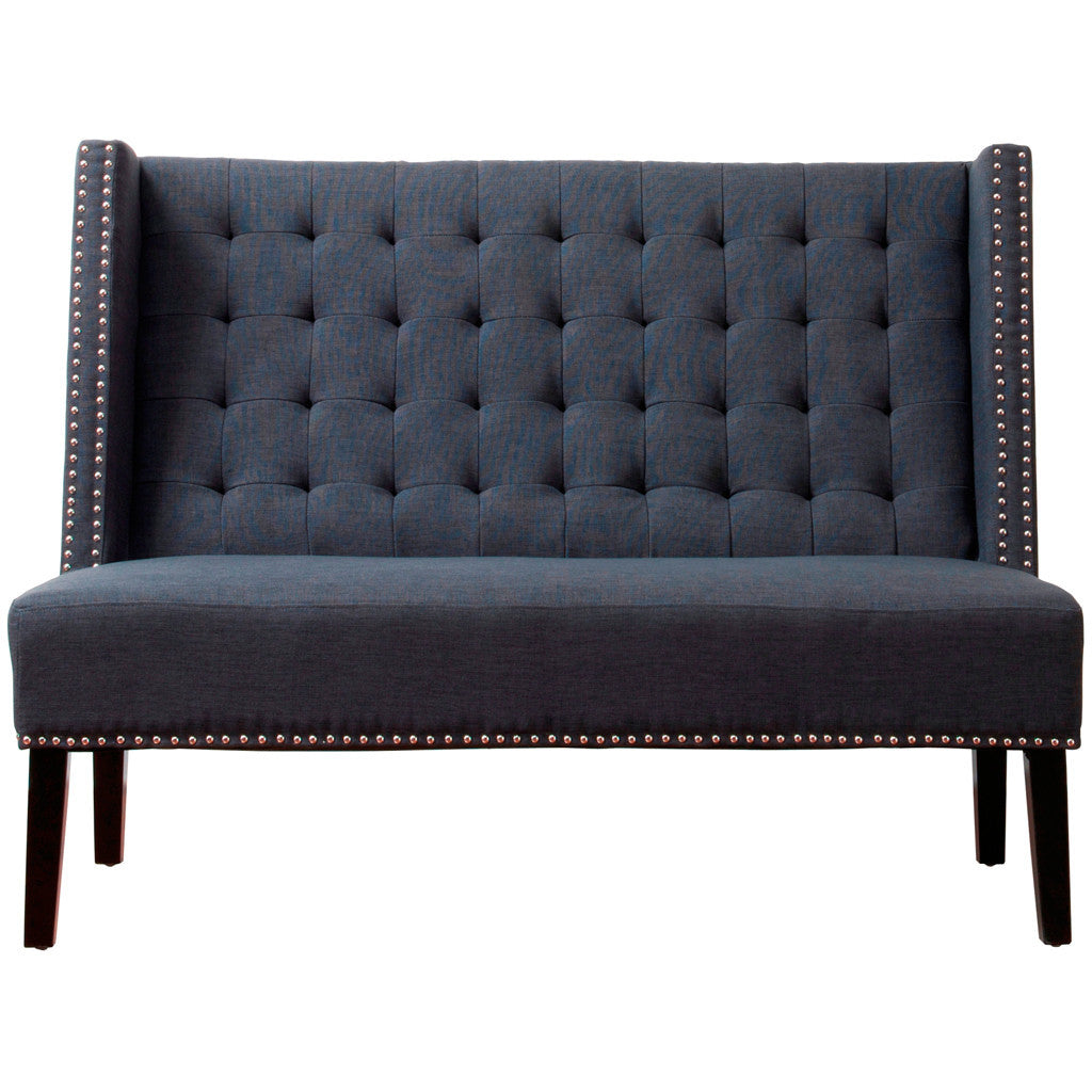 Halford Gray Linen Banquette Bench