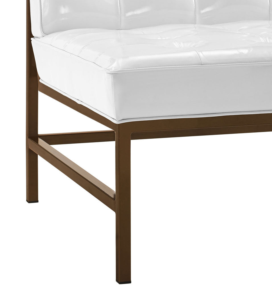 Jems White Patent Leather Chair