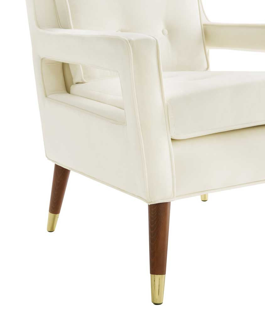 Draveil Velvet Chair Cream
