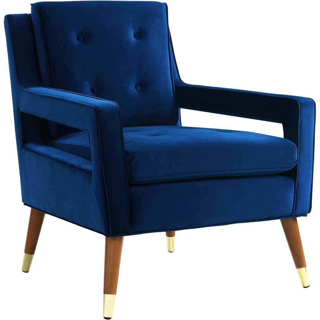 Draveil Velvet Chair Navy