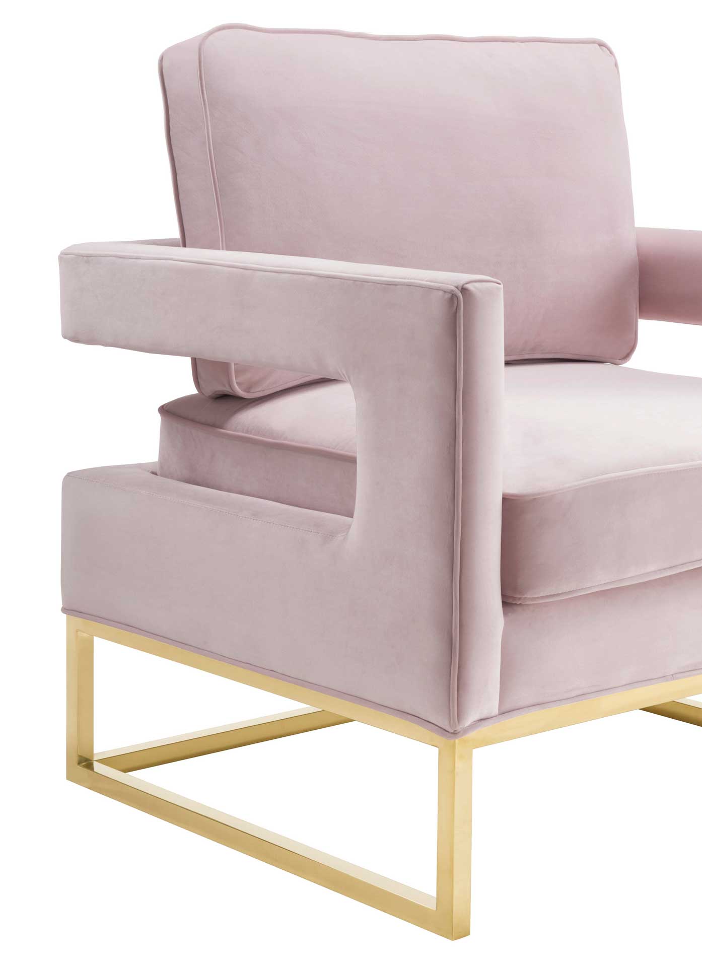 Alex Velvet Chair Blush