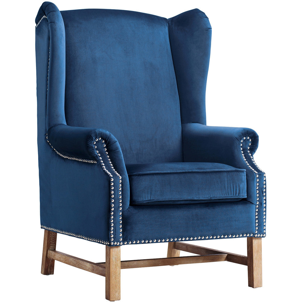 Norcross Navy Velvet Chair