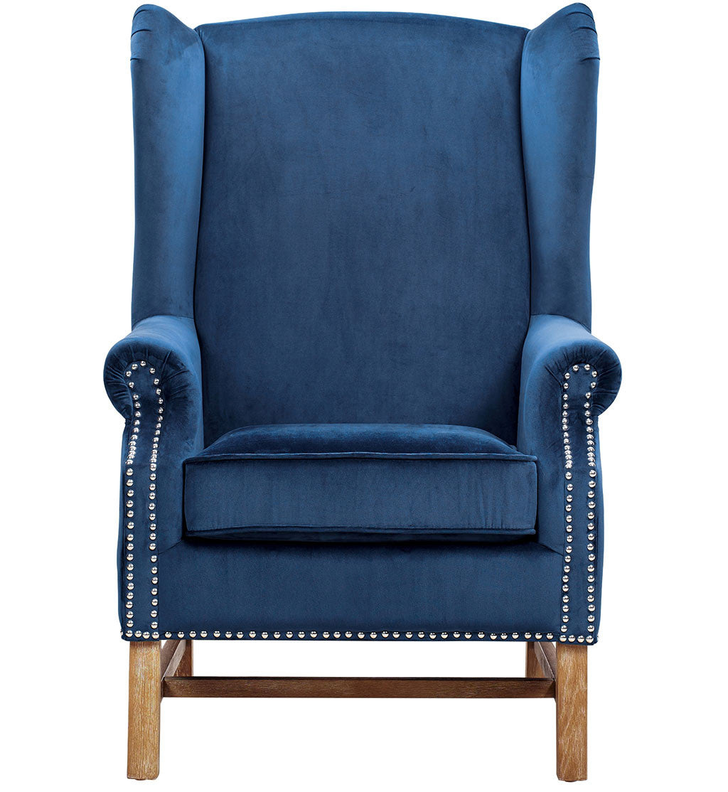 Norcross Navy Velvet Chair