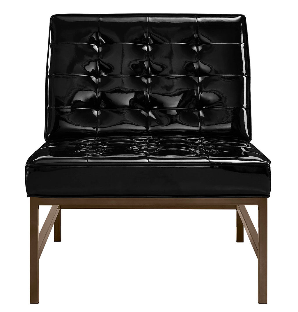 Jems Black Patent Leather Chair