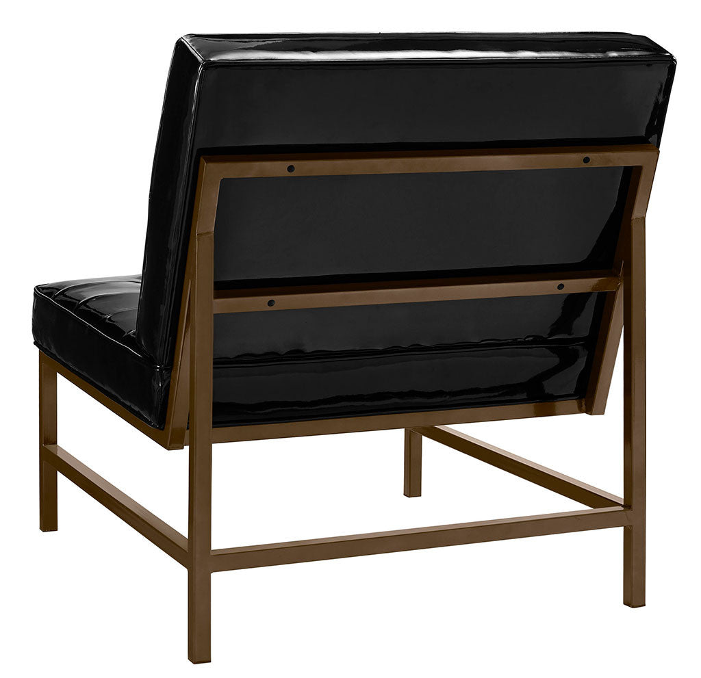 Jems Black Patent Leather Chair